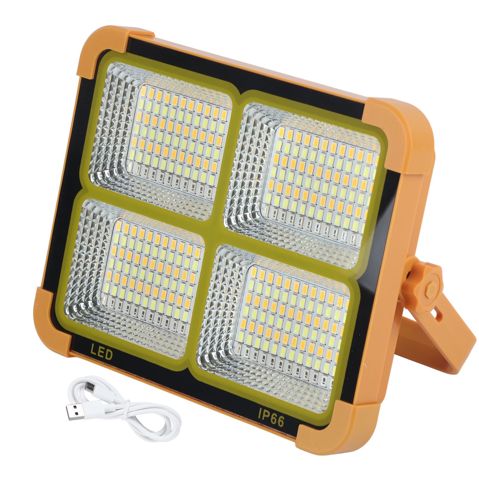 Solar Work Light LED Rechargeable 4 Modes 1000W Waterproof Portable Outdoor view 2