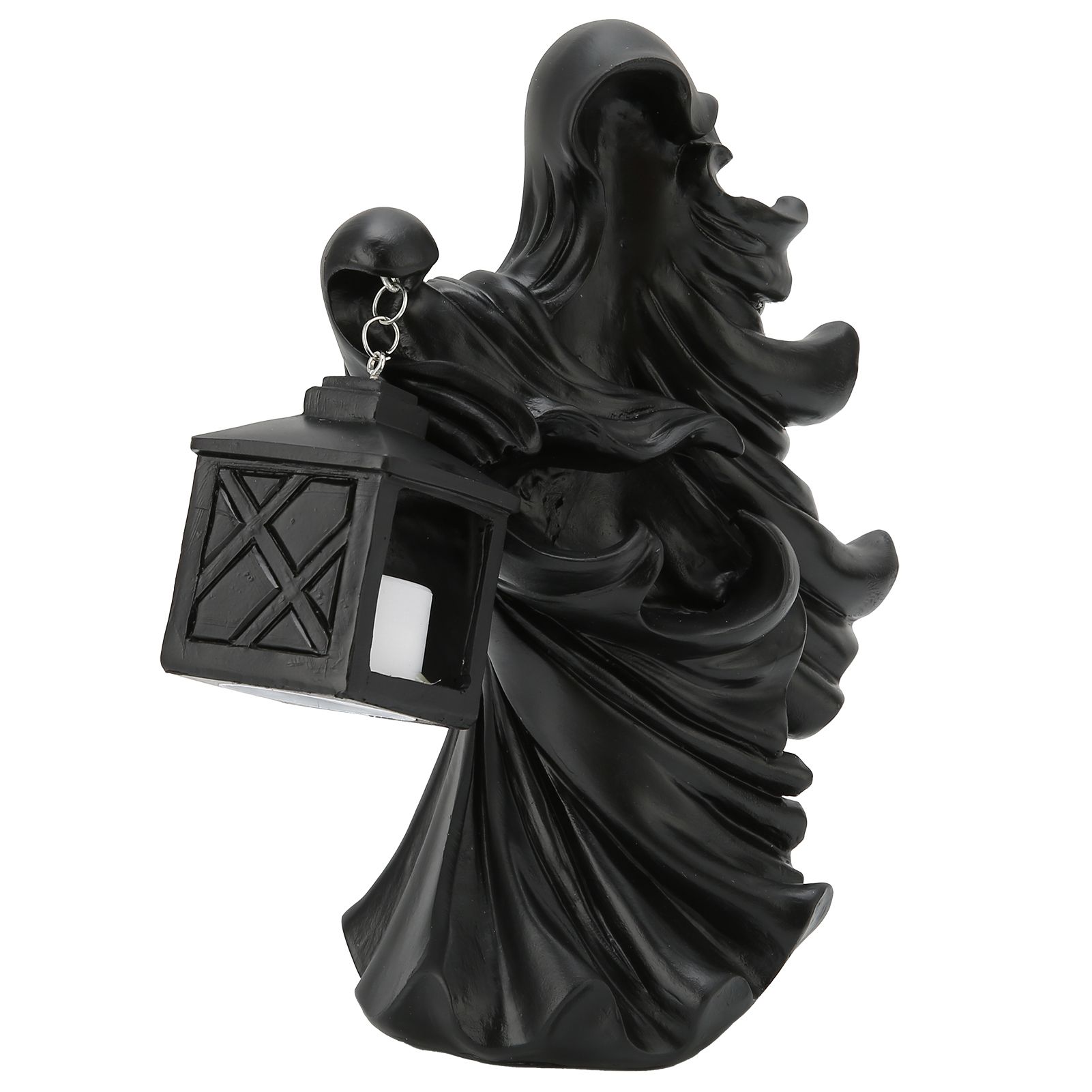 LED Halloween Ornament Resin Witch Sculpture Statue Lantern for Garden Terrace view 4