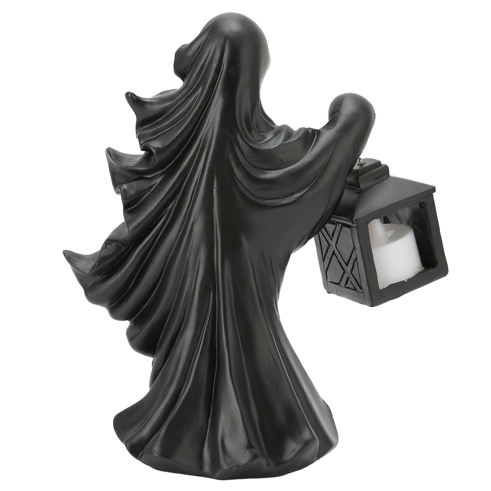 LED Halloween Ornament Resin Witch Sculpture Statue Lantern for Garden Terrace view 8