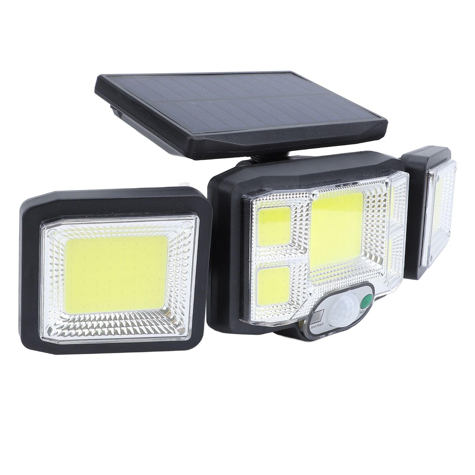3 Heads Outdoor Solar Wall Light with Remote Control Motion Sensor 3 Lighting view 4