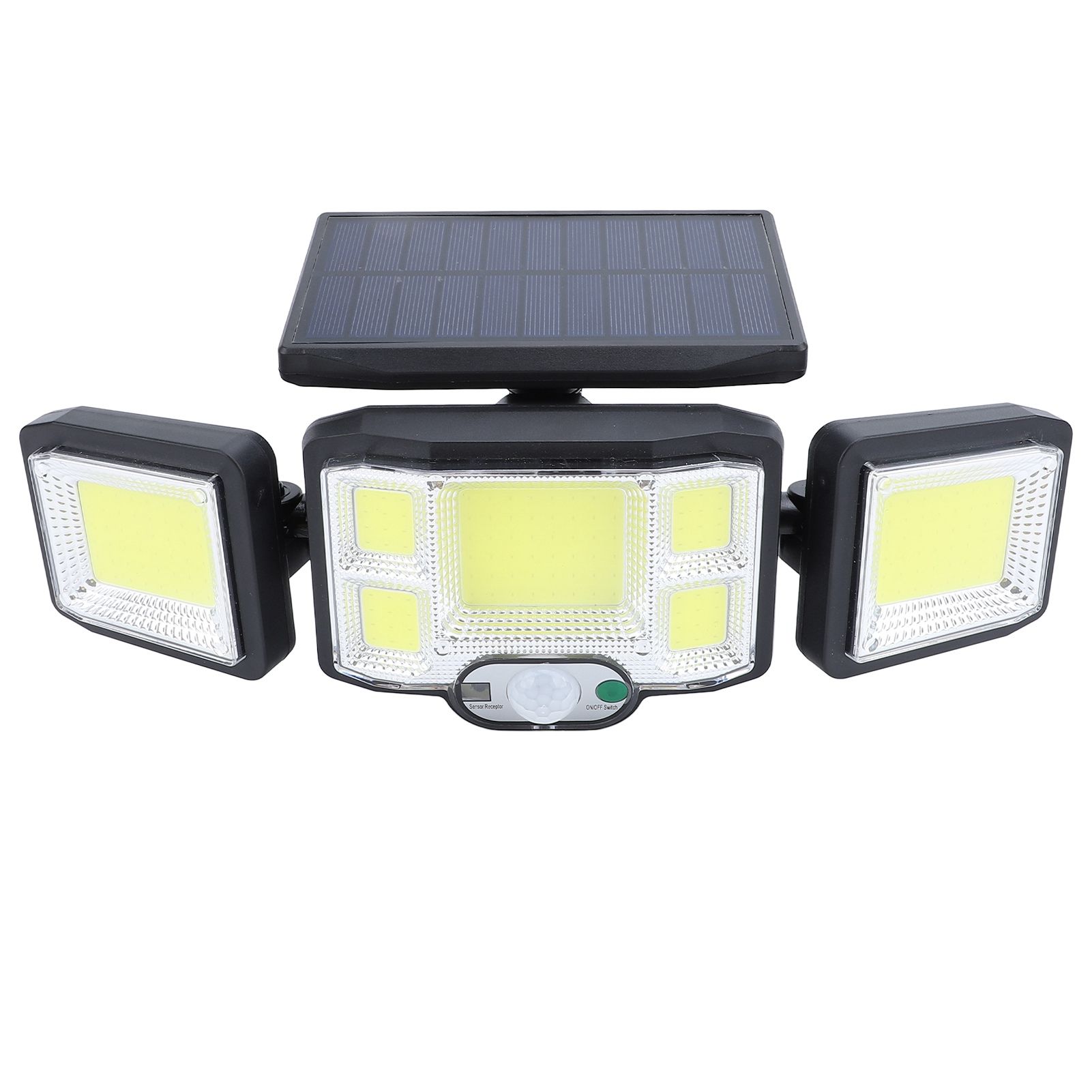 3 Heads Outdoor Solar Wall Light with Remote Control Motion Sensor 3 Lighting view 6
