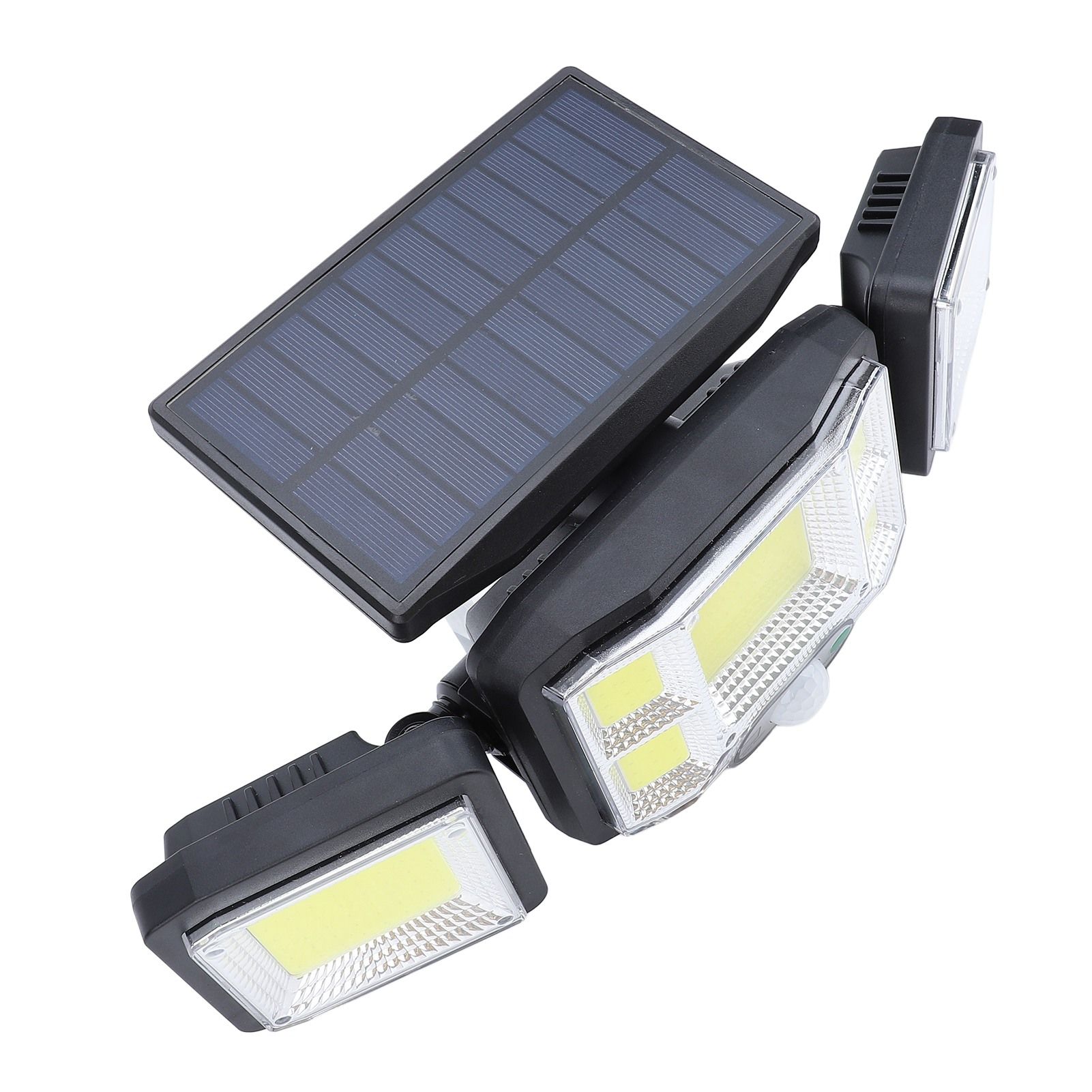 3 Heads Outdoor Solar Wall Light with Remote Control Motion Sensor 3 Lighting view 10