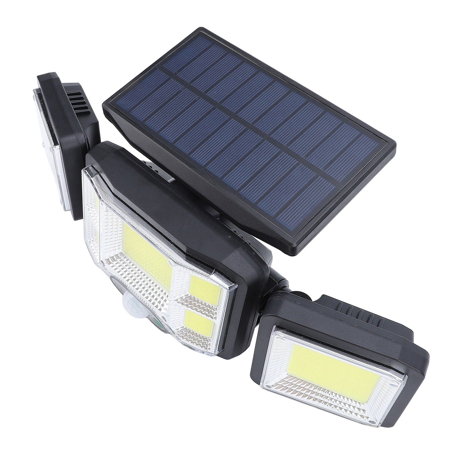 3 Heads Outdoor Solar Wall Light with Remote Control Motion Sensor 3 Lighting view 11