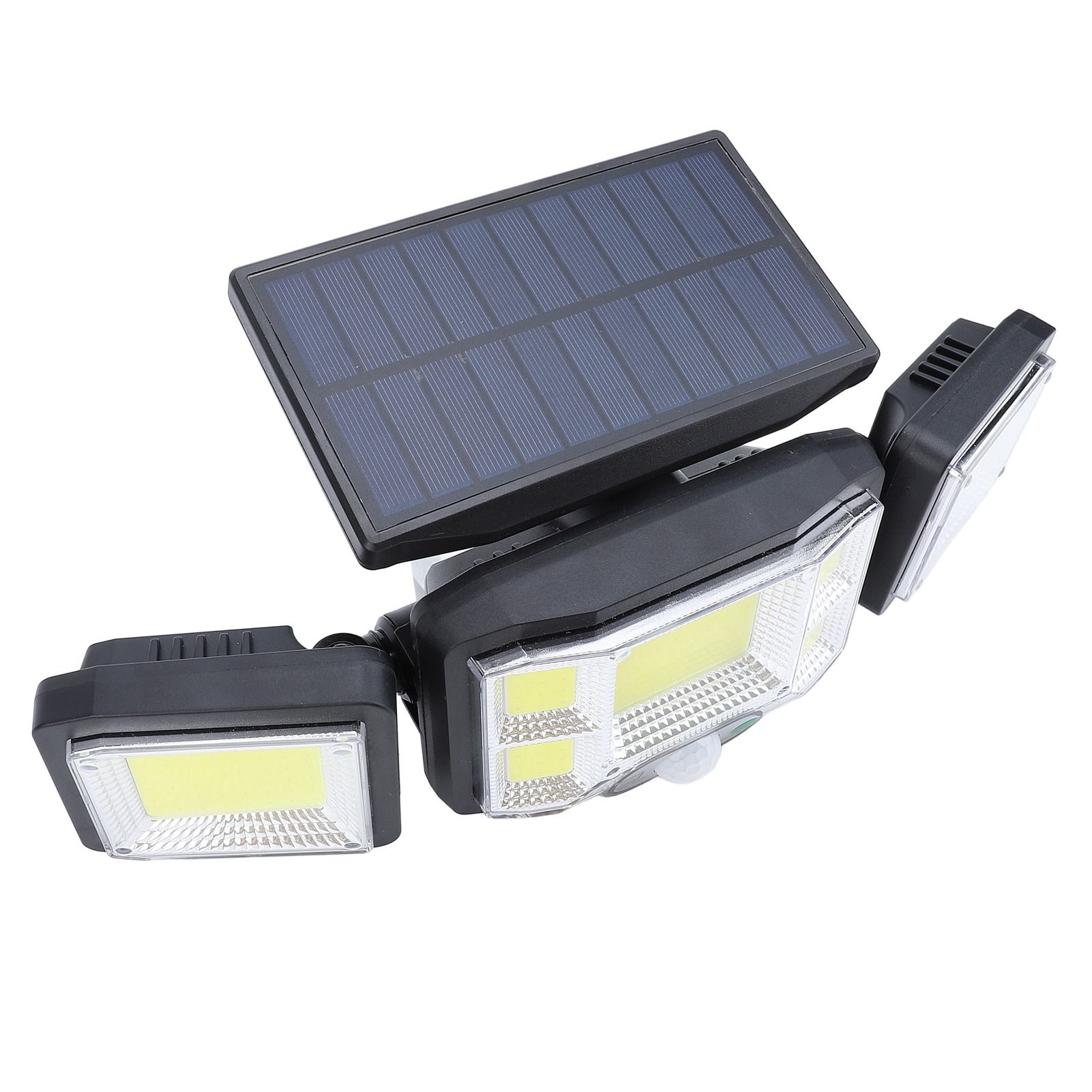 3 Heads Outdoor Solar Wall Light with Remote Control Motion Sensor 3 Lighting view 12