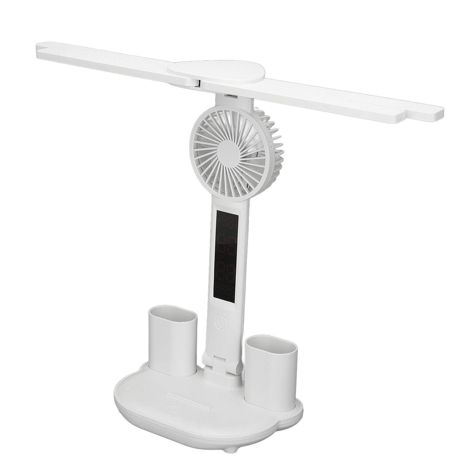 4 Arms Foldable Desk Lamp with Fan Rechargeable 3 Colors Adjustable LED Desk view 6
