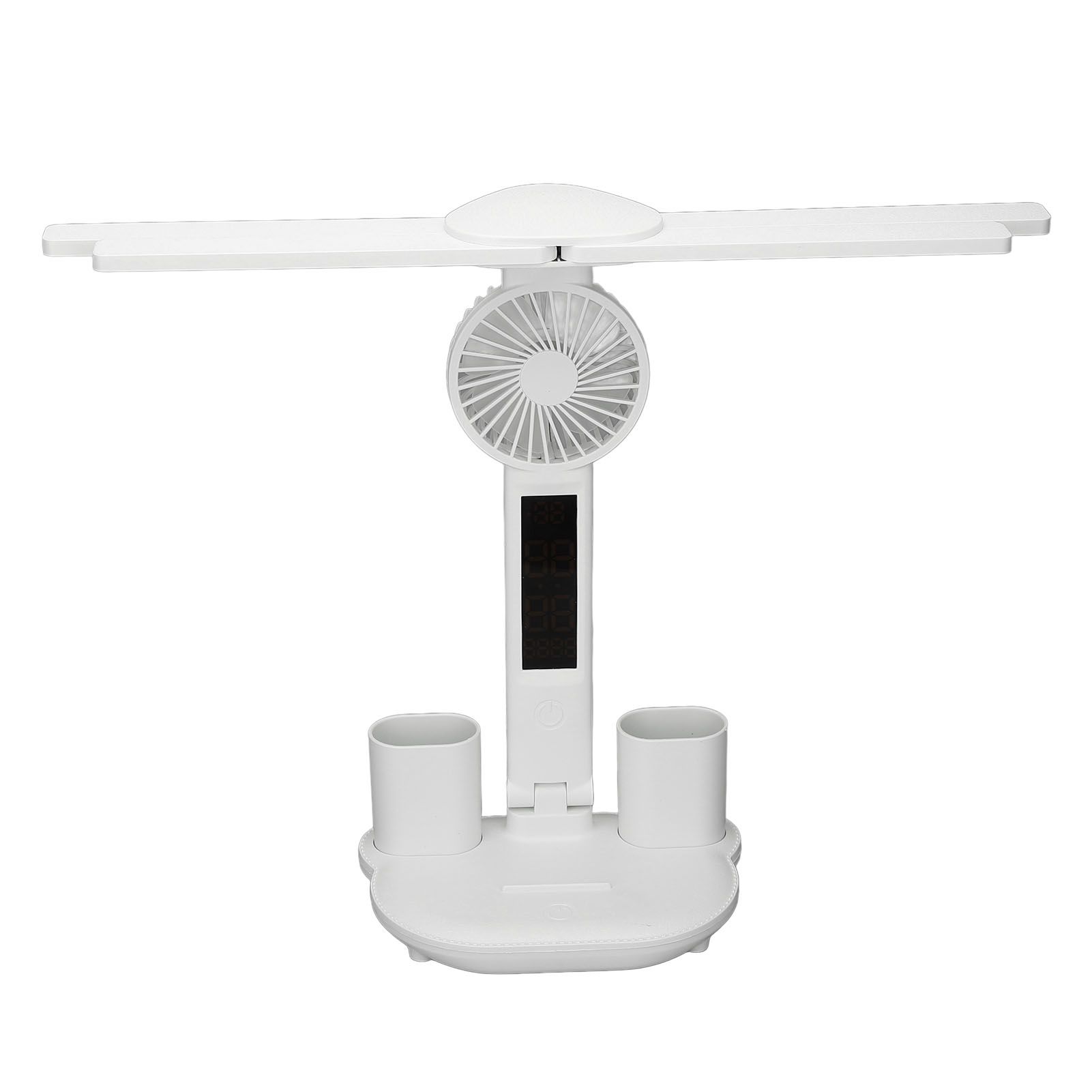 4 Arms Foldable Desk Lamp with Fan Rechargeable 3 Colors Adjustable LED Desk view 8