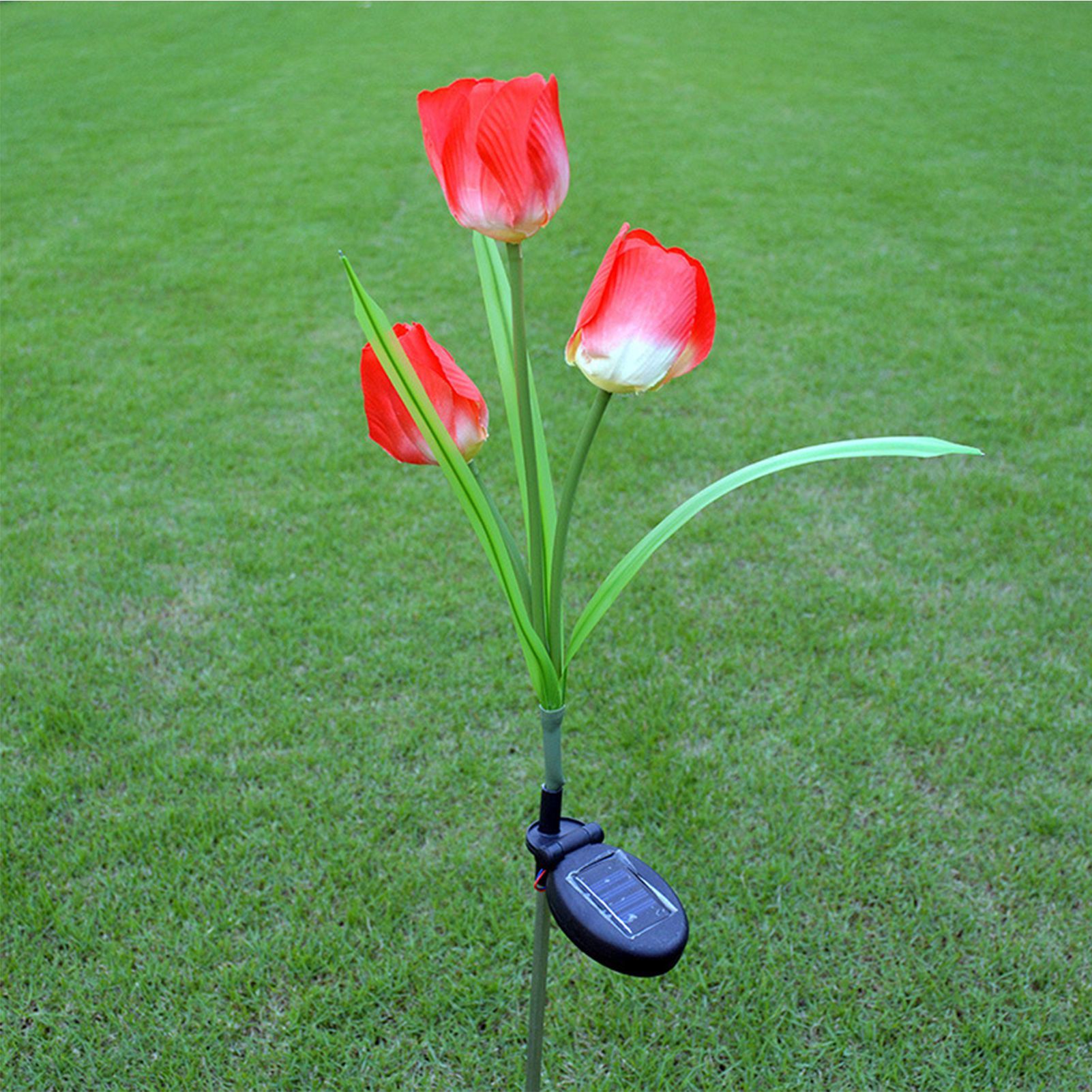Solar Tulip Garden Light 3 Branches Waterproof Outdoor Solar Tulip Flower LED view 8