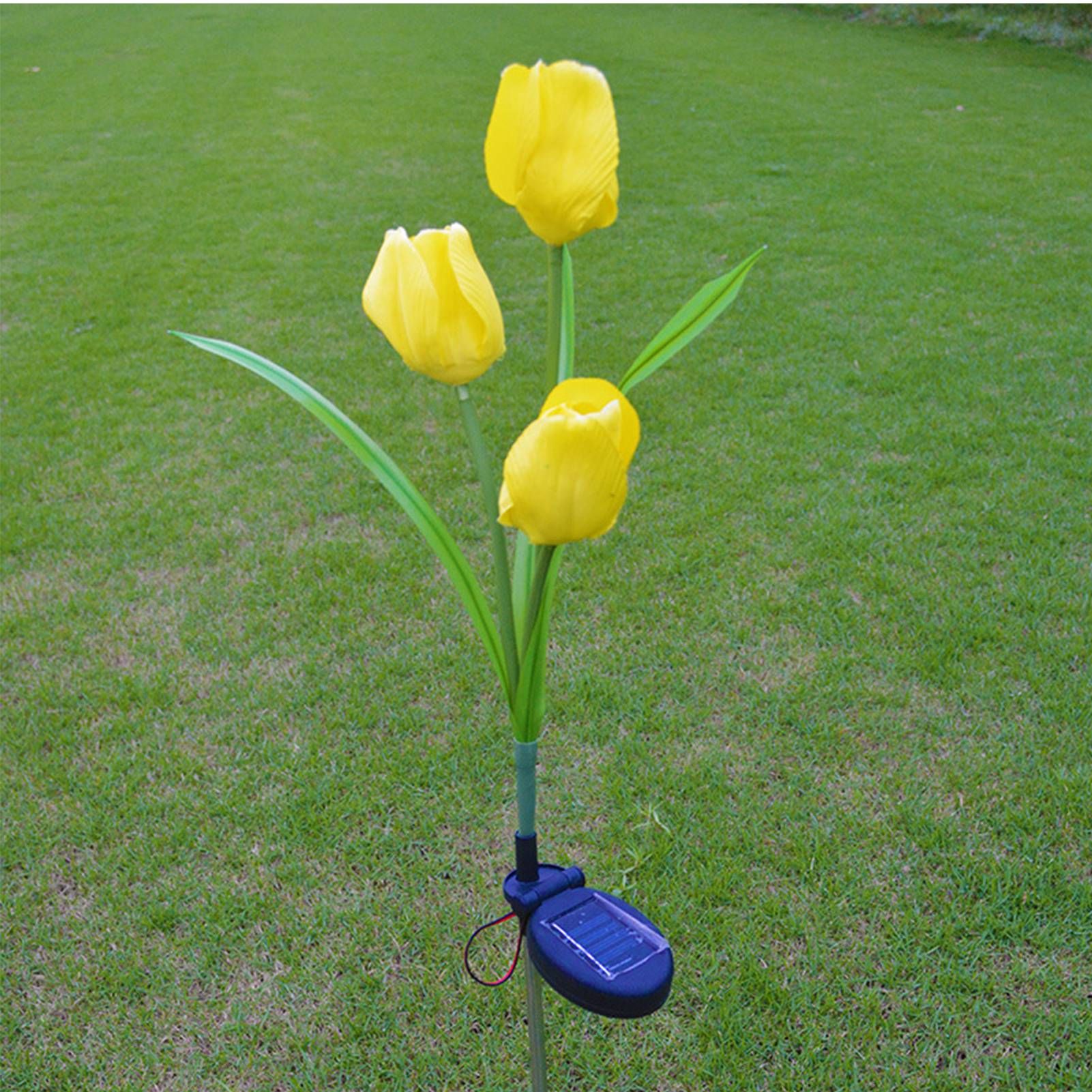 Solar Tulip Garden Light 3 Branches Waterproof Outdoor Solar Tulip Flower LED view 8