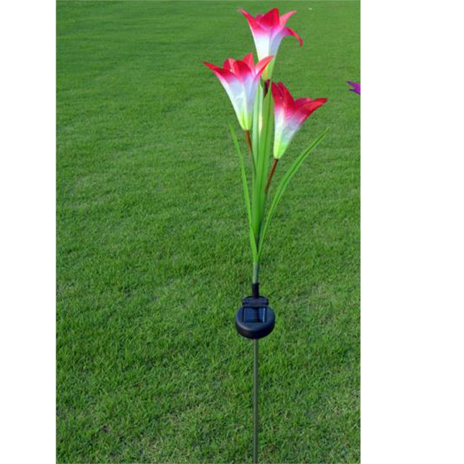 Solar Lily Flower Lights 7 Color Changing Waterproof Decorative Solar Powered view 8
