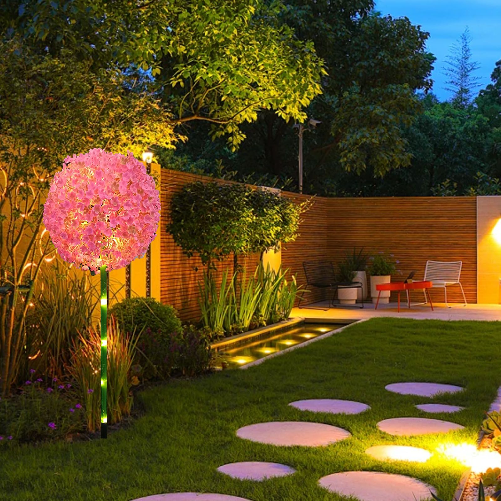Solar Ball Light Outdoor Waterproof Garden Flower Spot Light Decorative for view 8