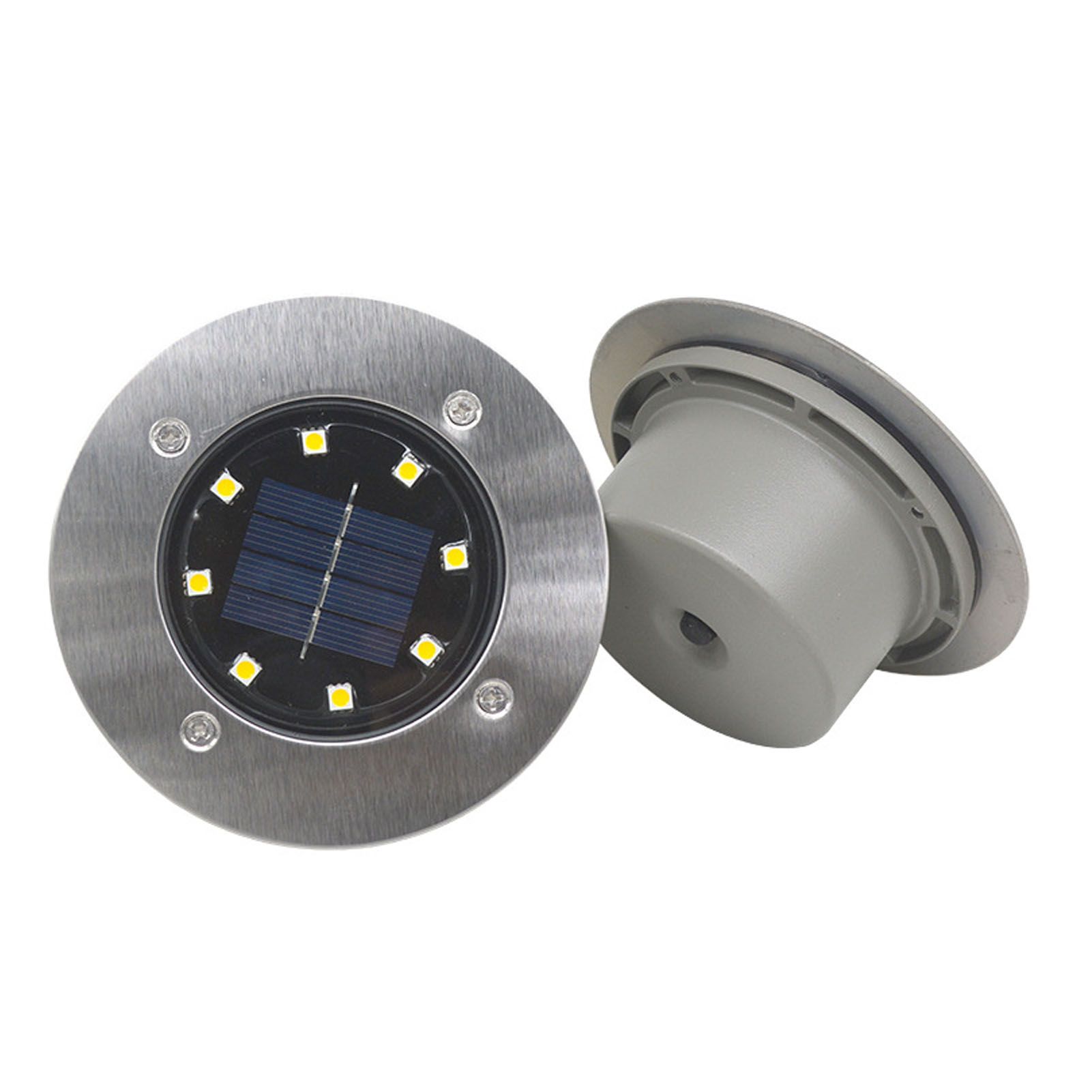 LED Solar Ground Light IP65 Waterproof Dark Sensing Auto On Off Decorative