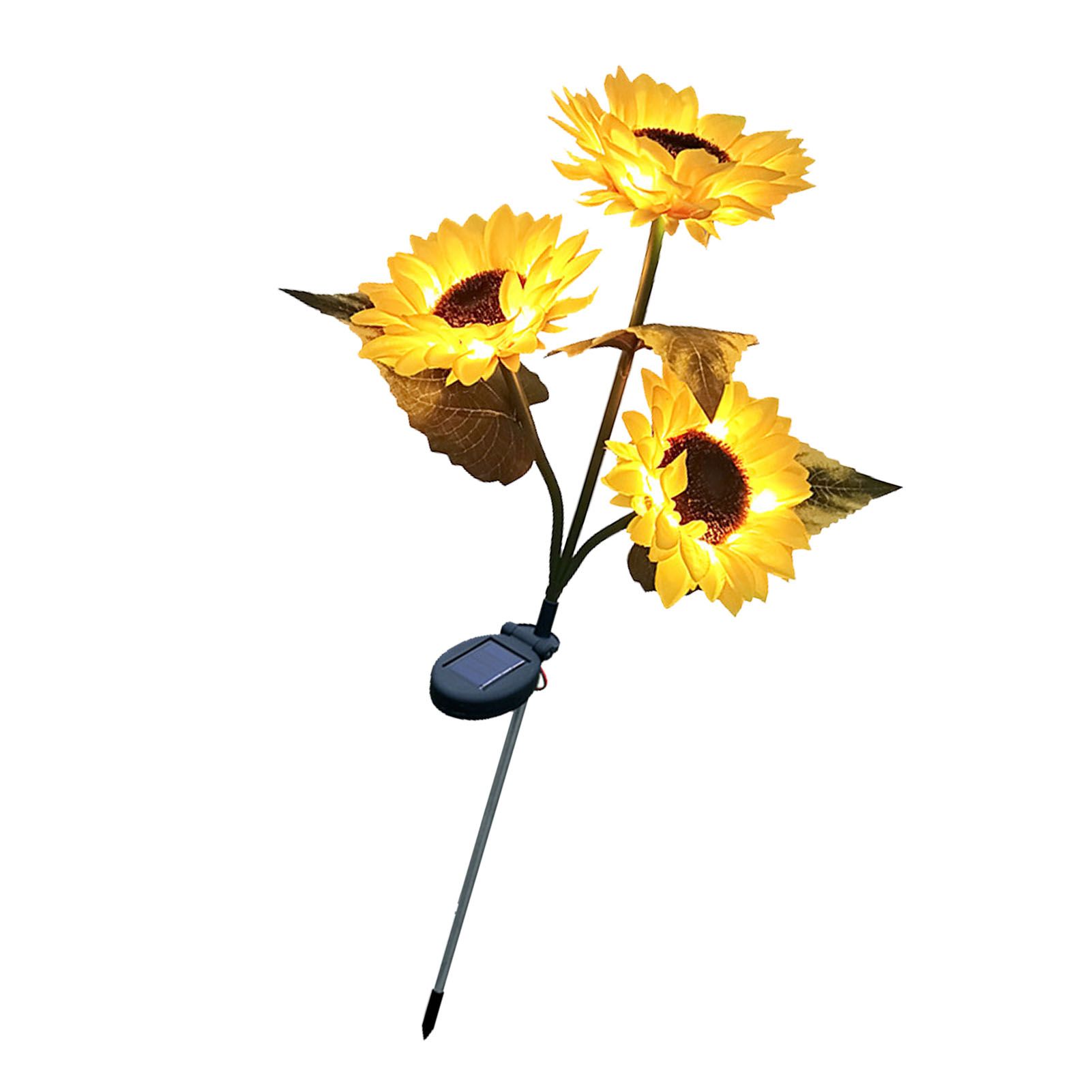 Solar Sunflower Light 24 LEDs Warm White IP55 Waterproof Outdoor Decorative