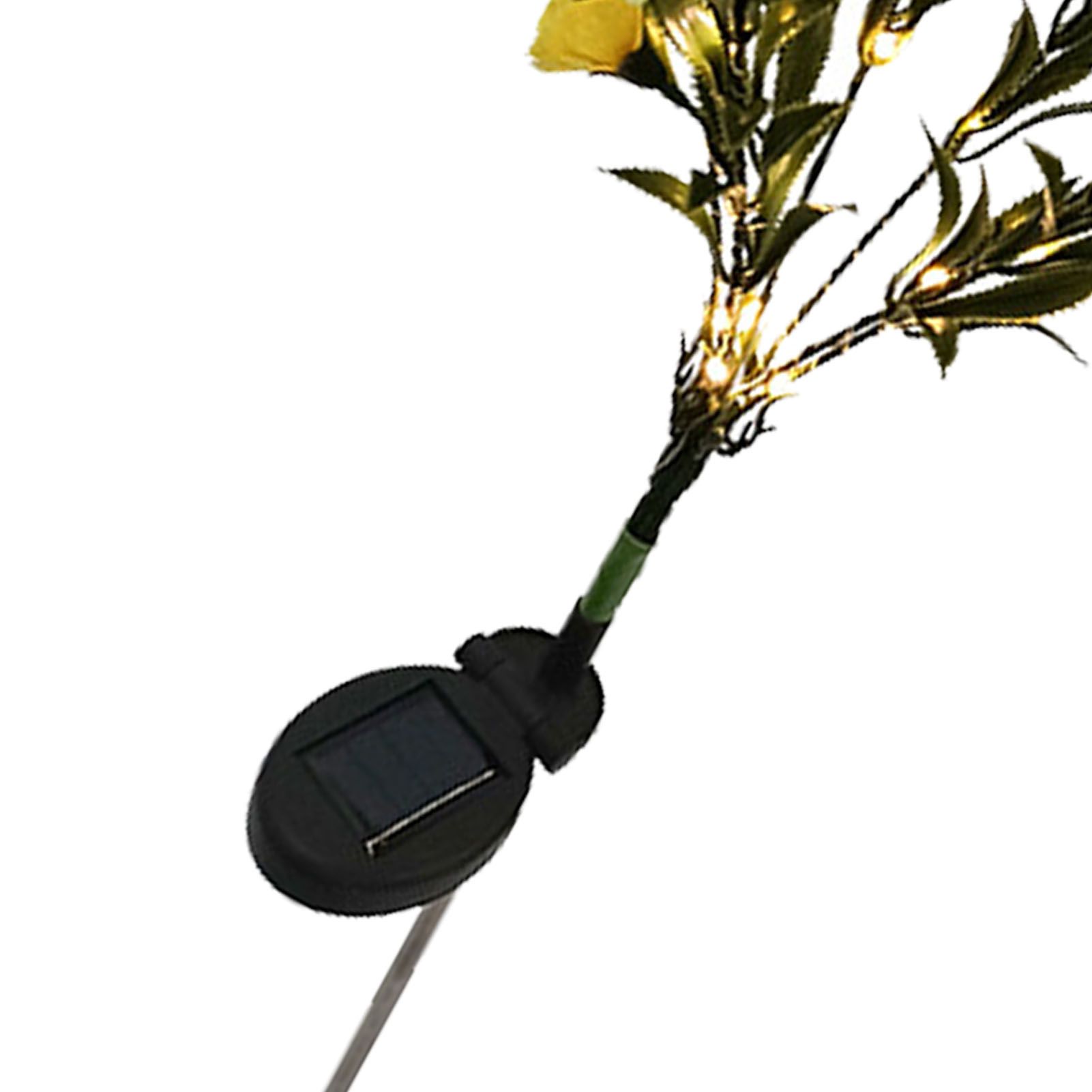 Solar Flower Lights LED Carnation Shaped Waterproof Decorative Light for view 7