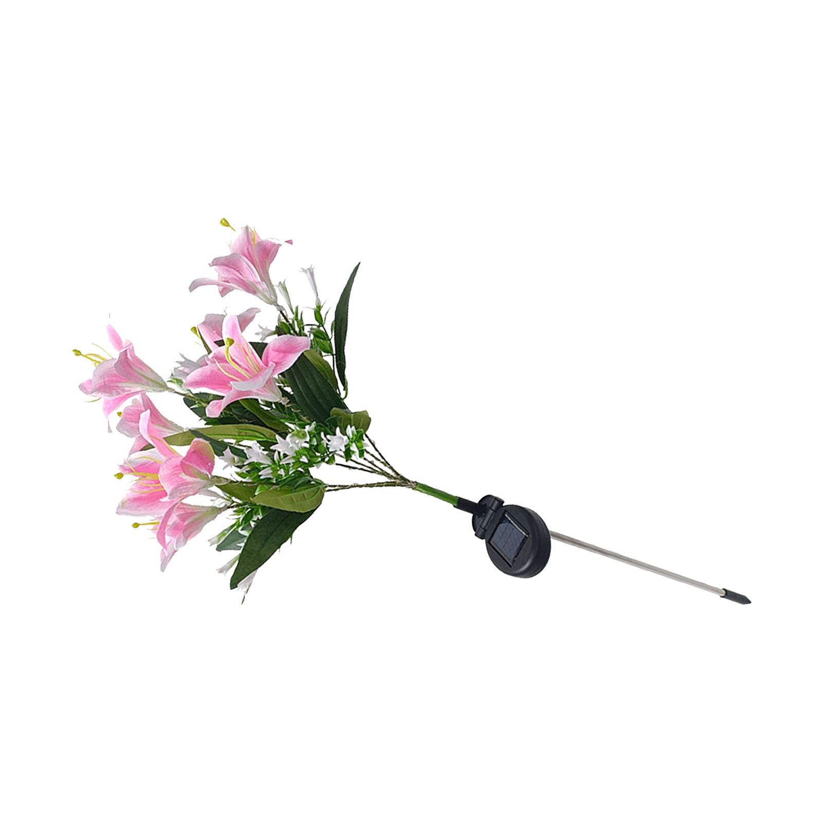 Outdoor Solar Lily Night Light Emulate Outdoor Solar Powered LED Lily Light view 4