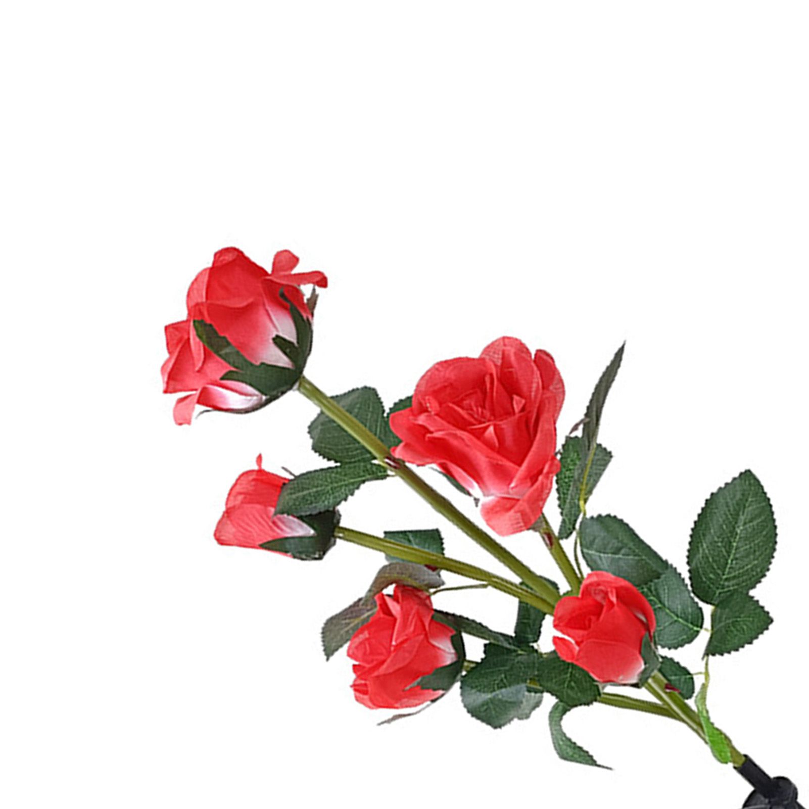 Solar Garden Lights with 5 Red Roses High Simulation Decorative LED Solar view 7