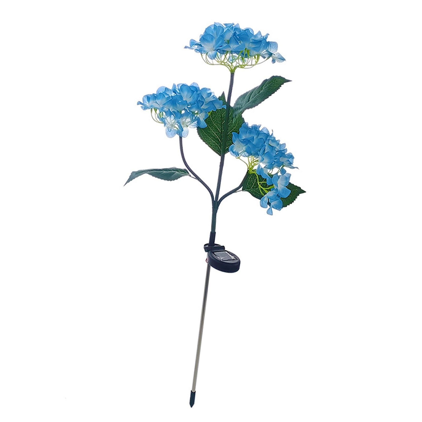 3 Heads Solar Powered Lamp with Glowing Flowers LED Decor Solar Light for