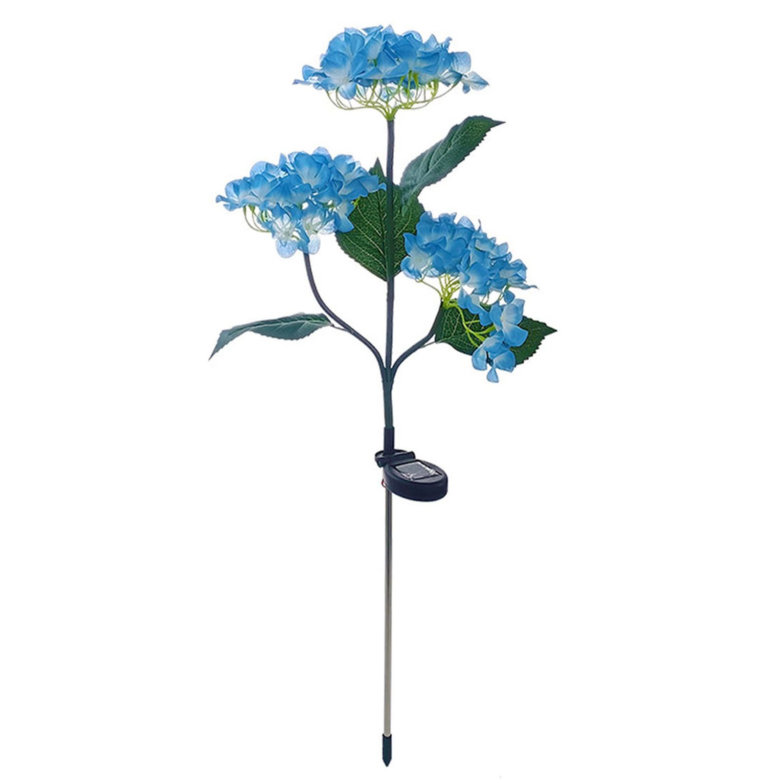 3 Heads Solar Powered Lamp with Glowing Flowers LED Decor Solar Light for view 3