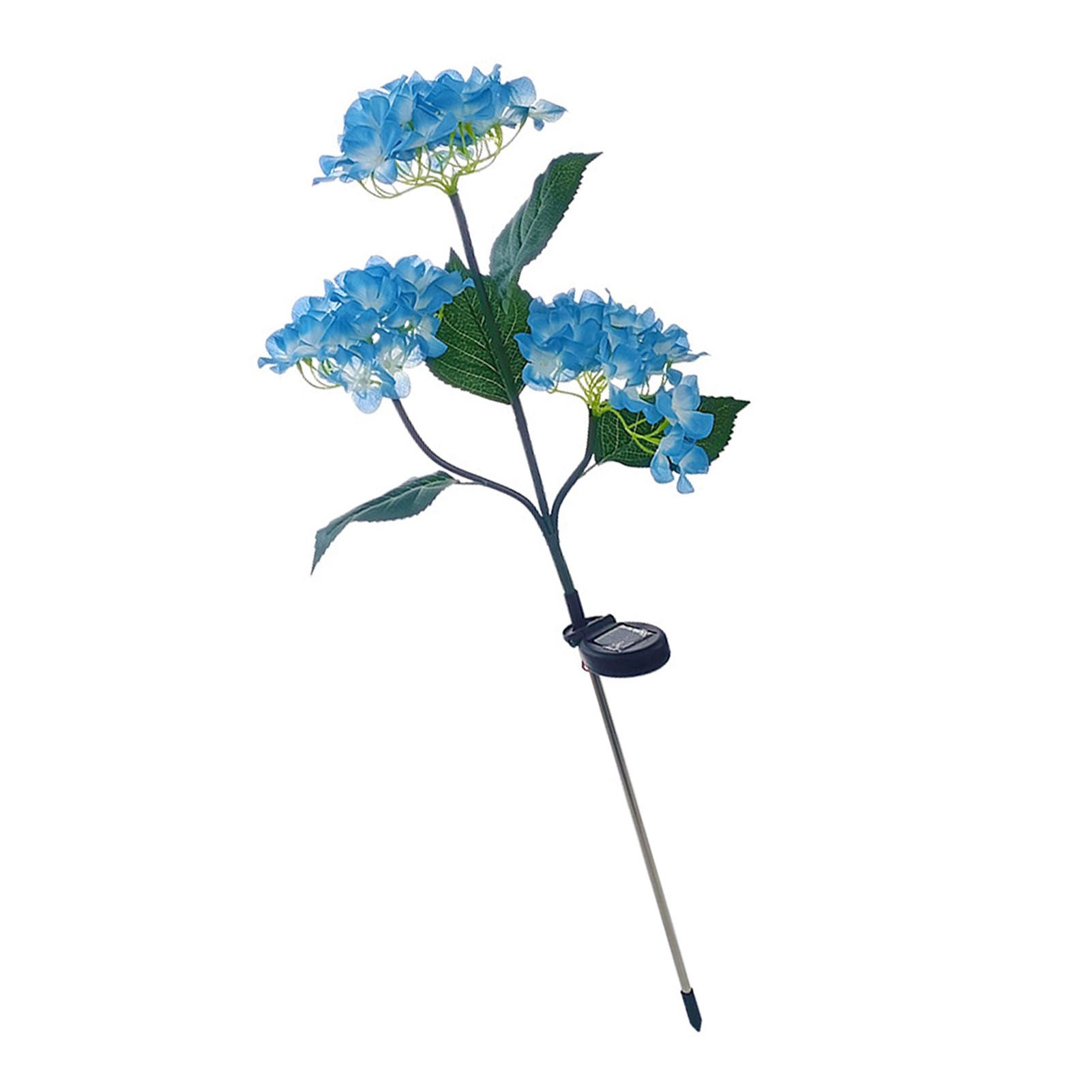 3 Heads Solar Powered Lamp with Glowing Flowers LED Decor Solar Light for view 6
