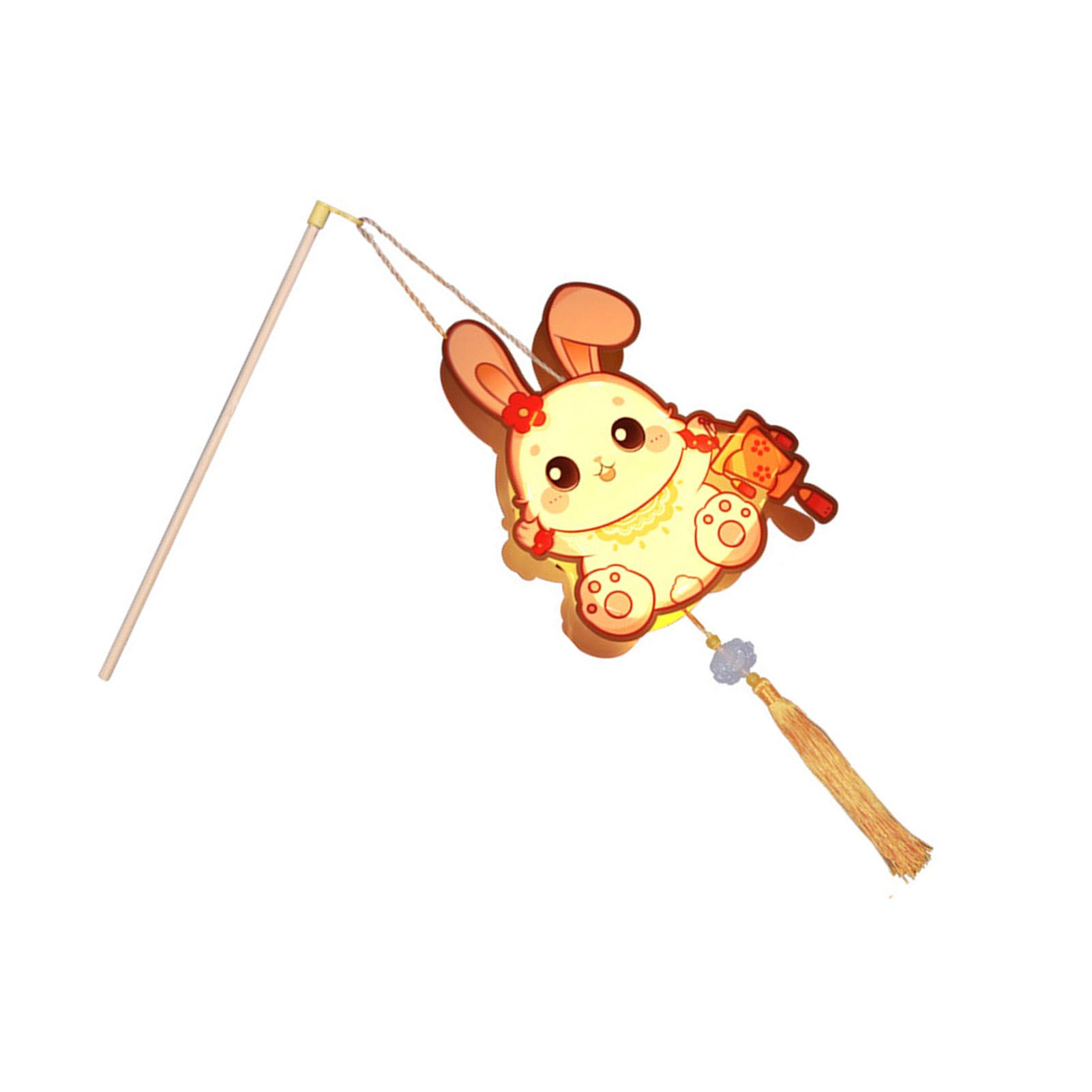DIY Rabbit Lantern PVC Children Handcraft Animal Lantern for Mid Autumn Festival view 4