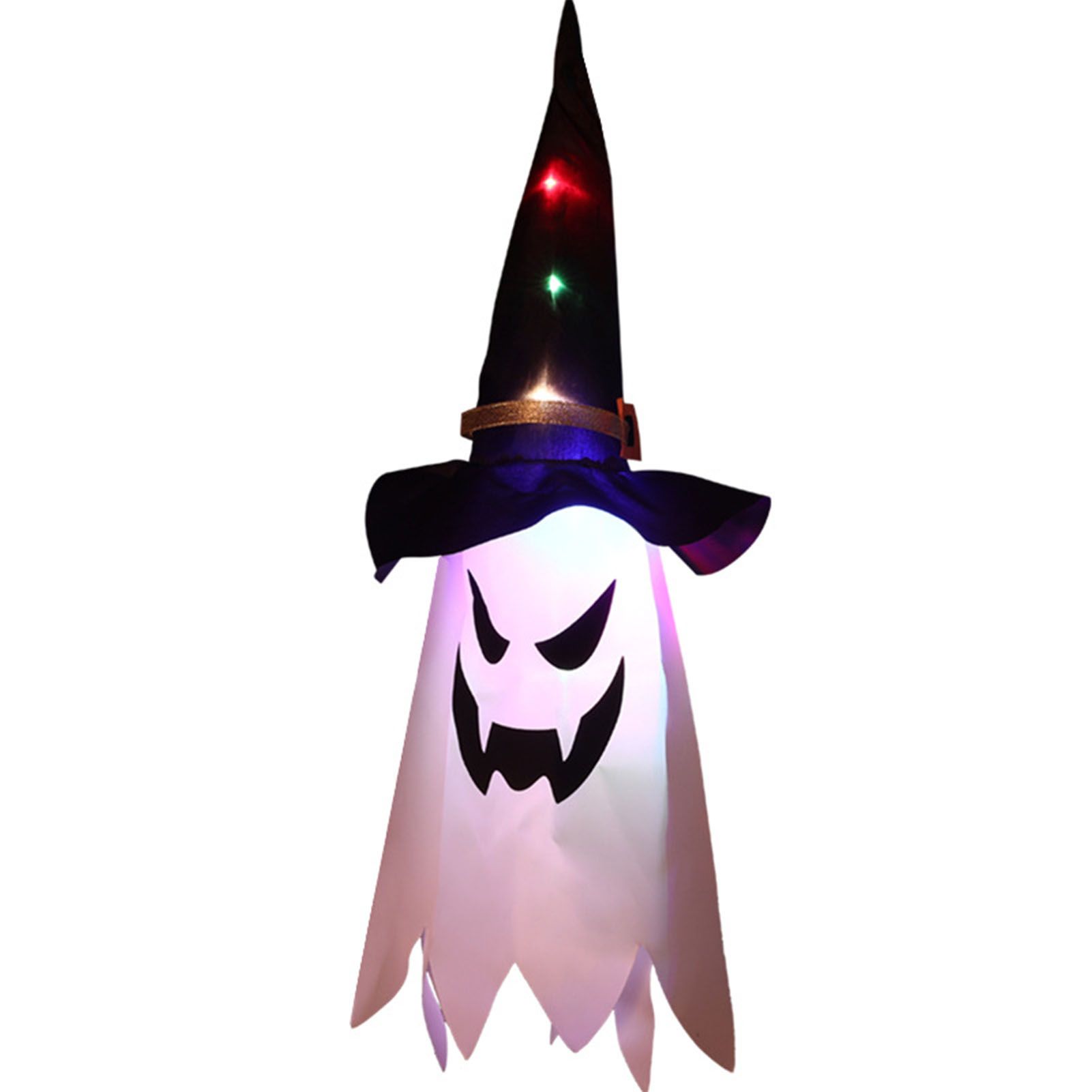 Wizard Hat Ghost Light Hanging Decorative LED Lamp for Garden Yard Halloween view 3