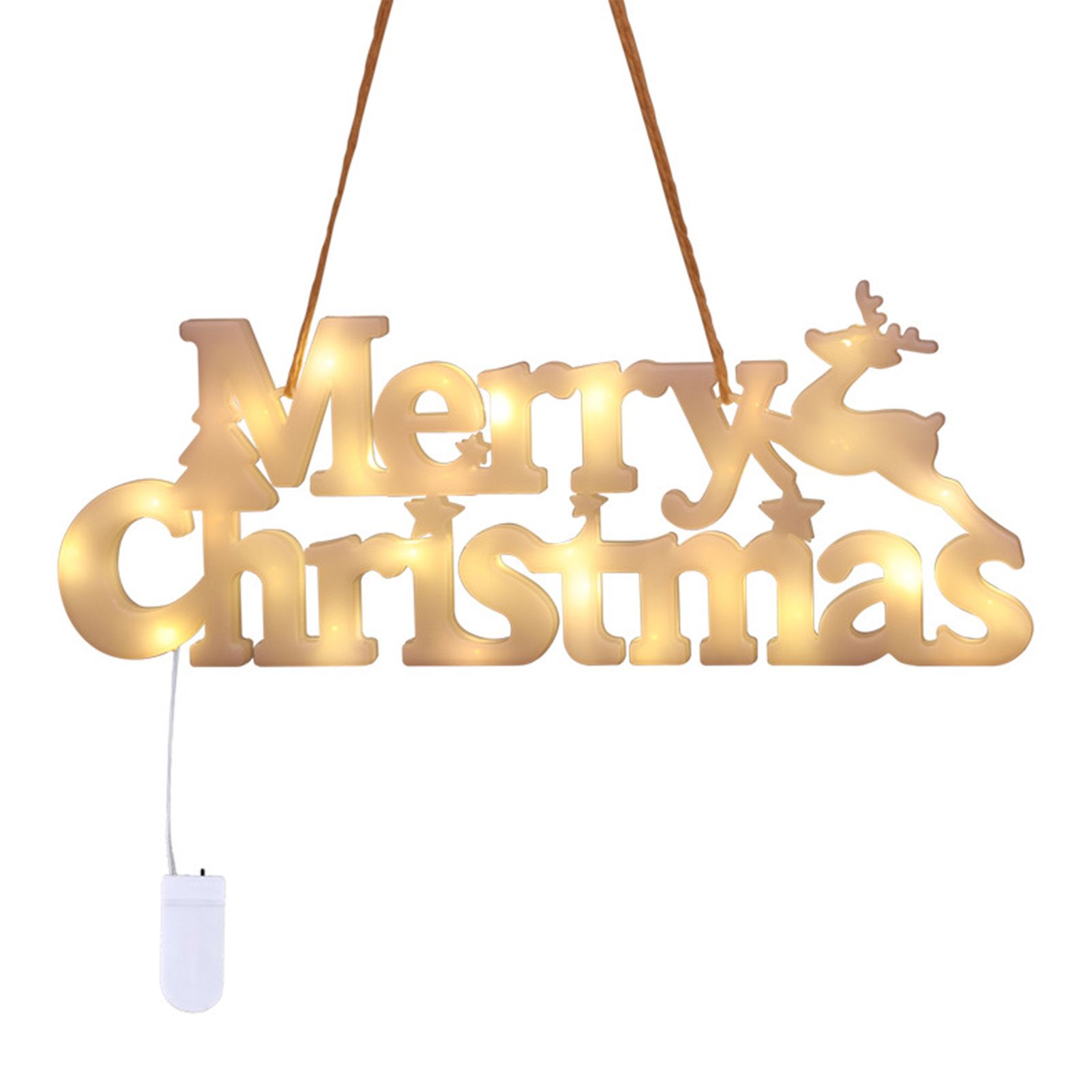 LED Letters Christmas Lights with Hanging Rope Warm Light Christmas LED Light view 2