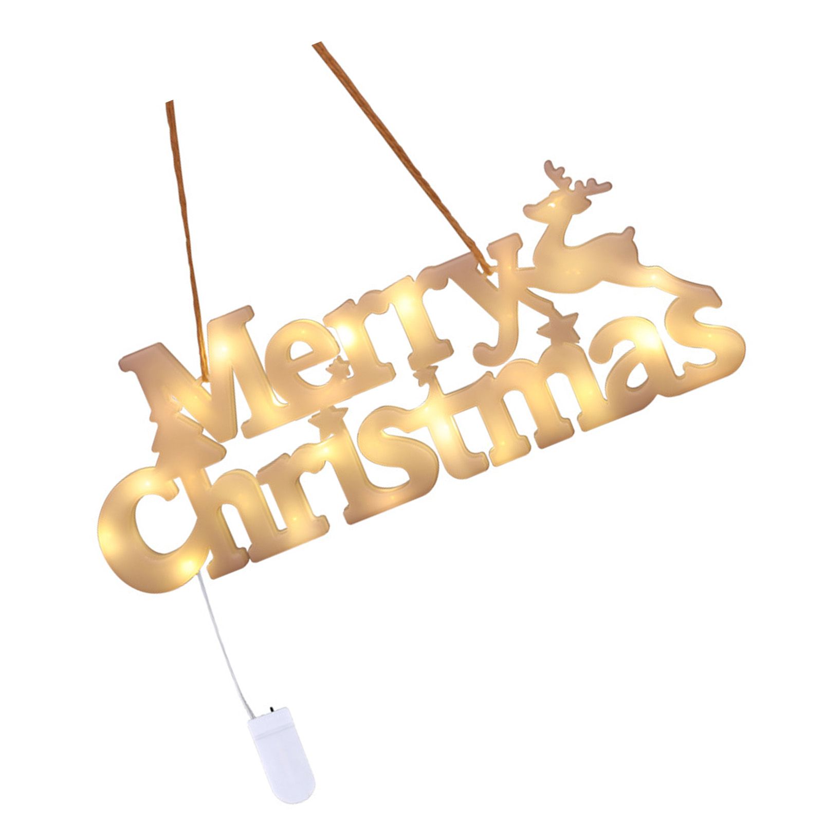 LED Letters Christmas Lights with Hanging Rope Warm Light Christmas LED Light view 3
