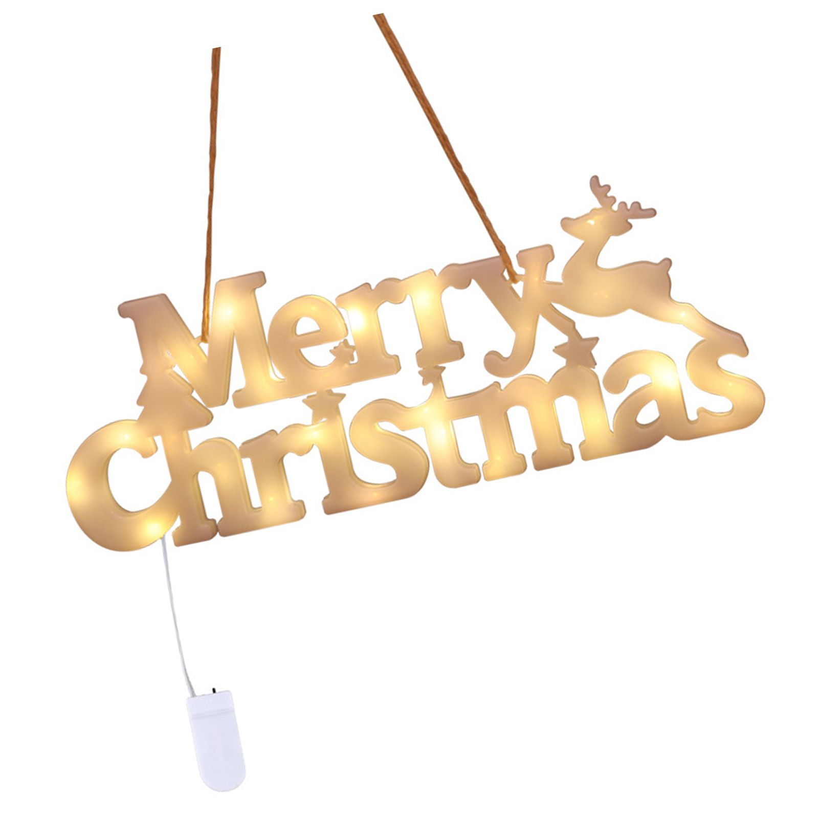 LED Letters Christmas Lights with Hanging Rope Warm Light Christmas LED Light view 4