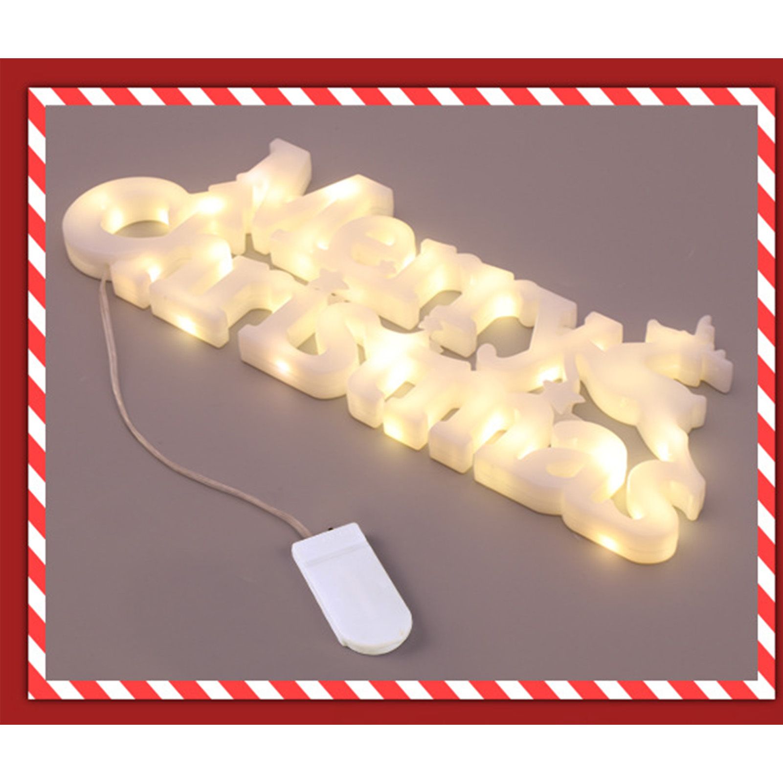 LED Letters Christmas Lights with Hanging Rope Warm Light Christmas LED Light view 5