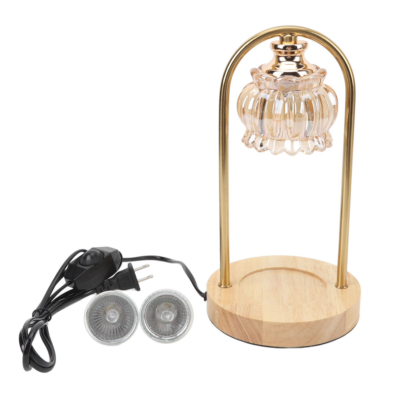 Candle Warmer Lamp Glass Dimmable Electric Scented Wax Melter with 2 50W Bulbs view 3