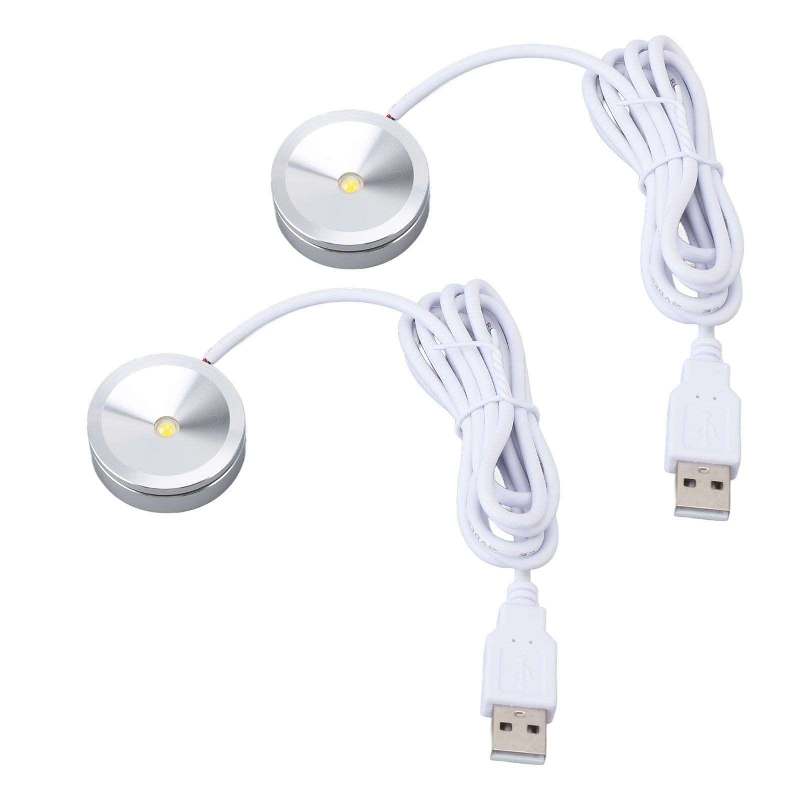 Display Spotlight Round USB Plug in Small LED Showcase Lamp with 4.2ft Cable