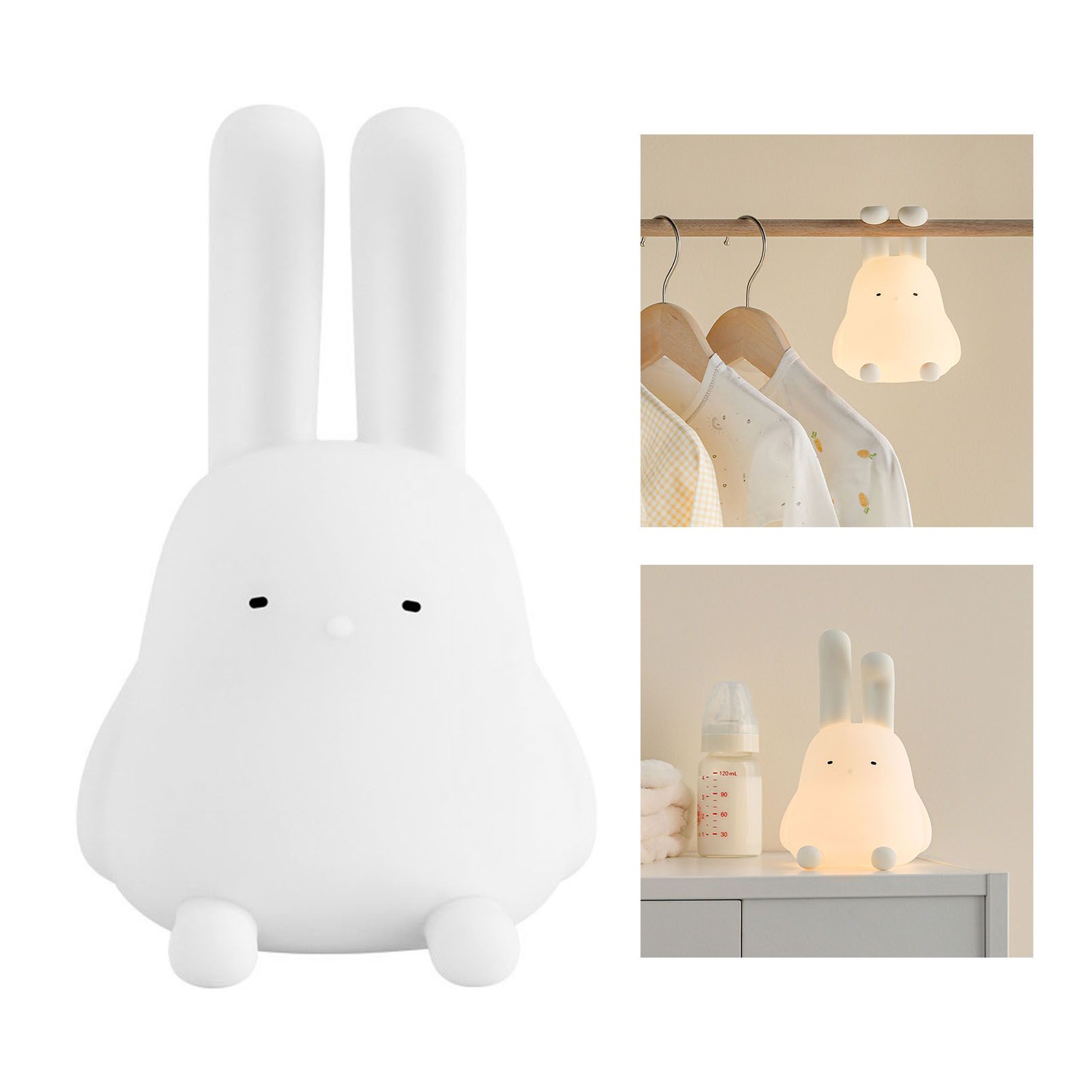 Bunny Night Light Warm Light Timed Dimmable Folding Hanging Ear Night Lamp view 9