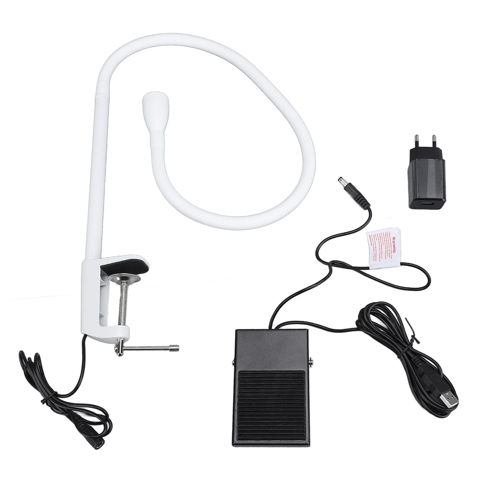 5W UV Lamp for Eyelash Extensions with Foot Pedal Switch Flexible Gooseneck view 3