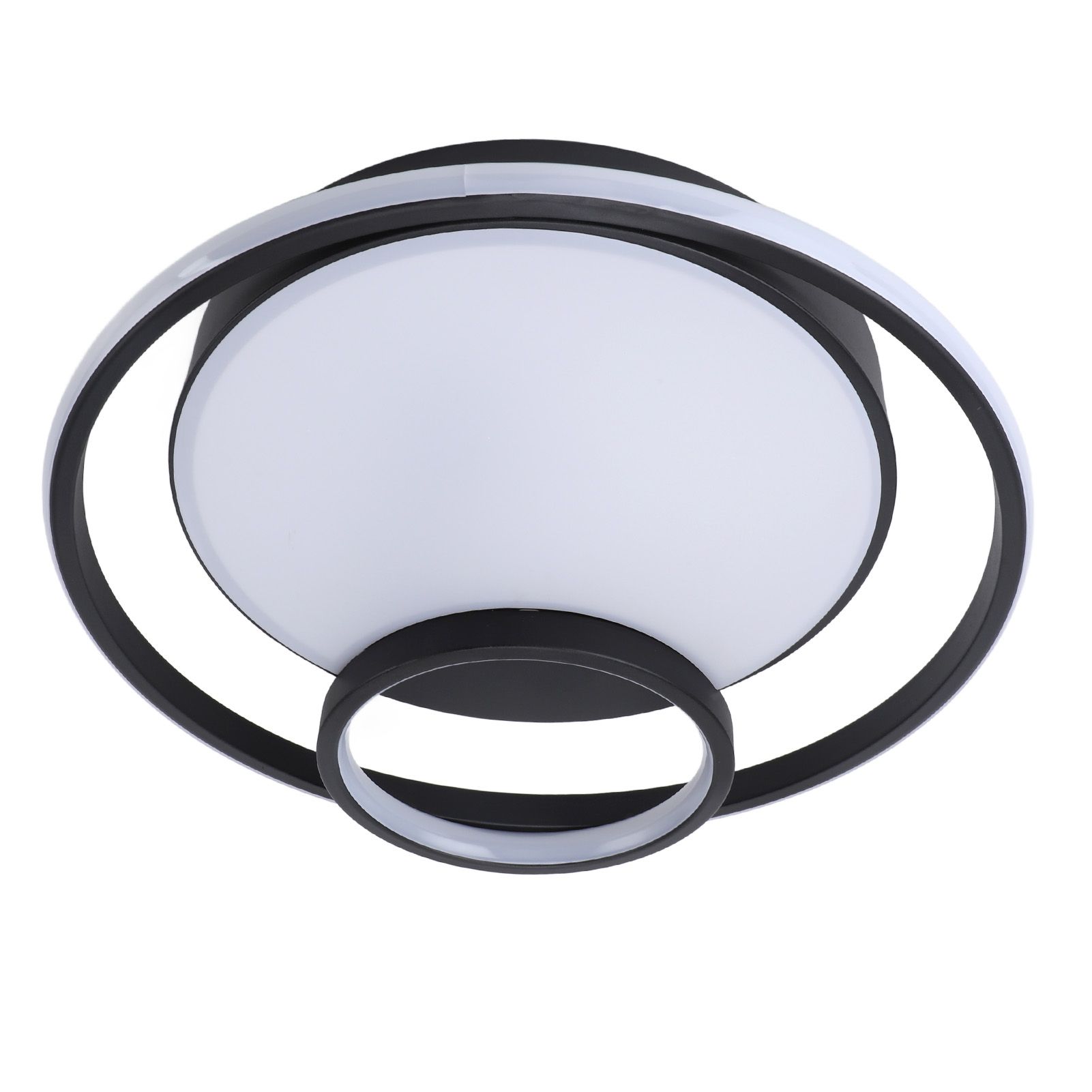 Modern LED Ceiling Light Dimmable Contemporary Black Flush Mount Ceiling Light
