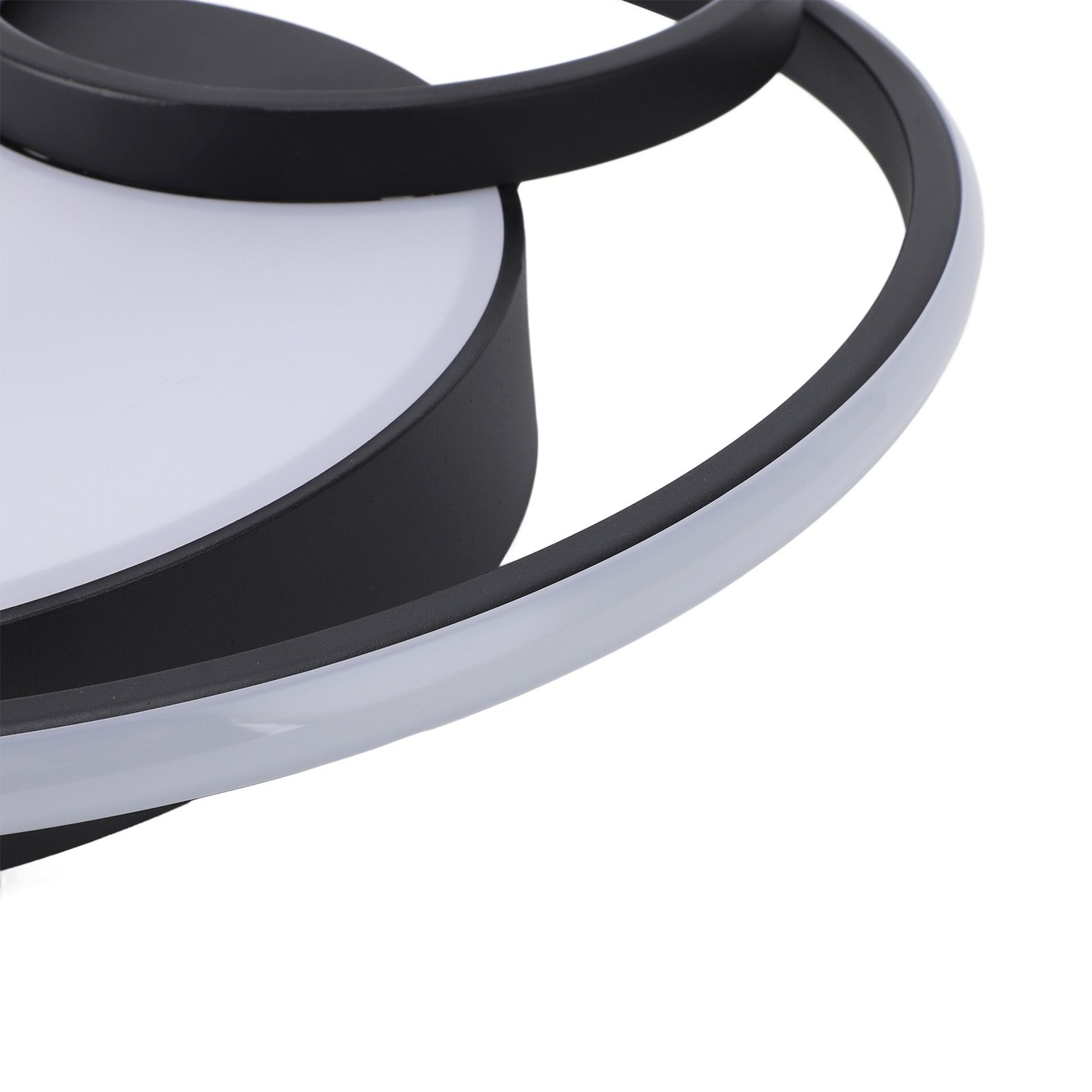 Modern LED Ceiling Light Dimmable Contemporary Black Flush Mount Ceiling Light view 2