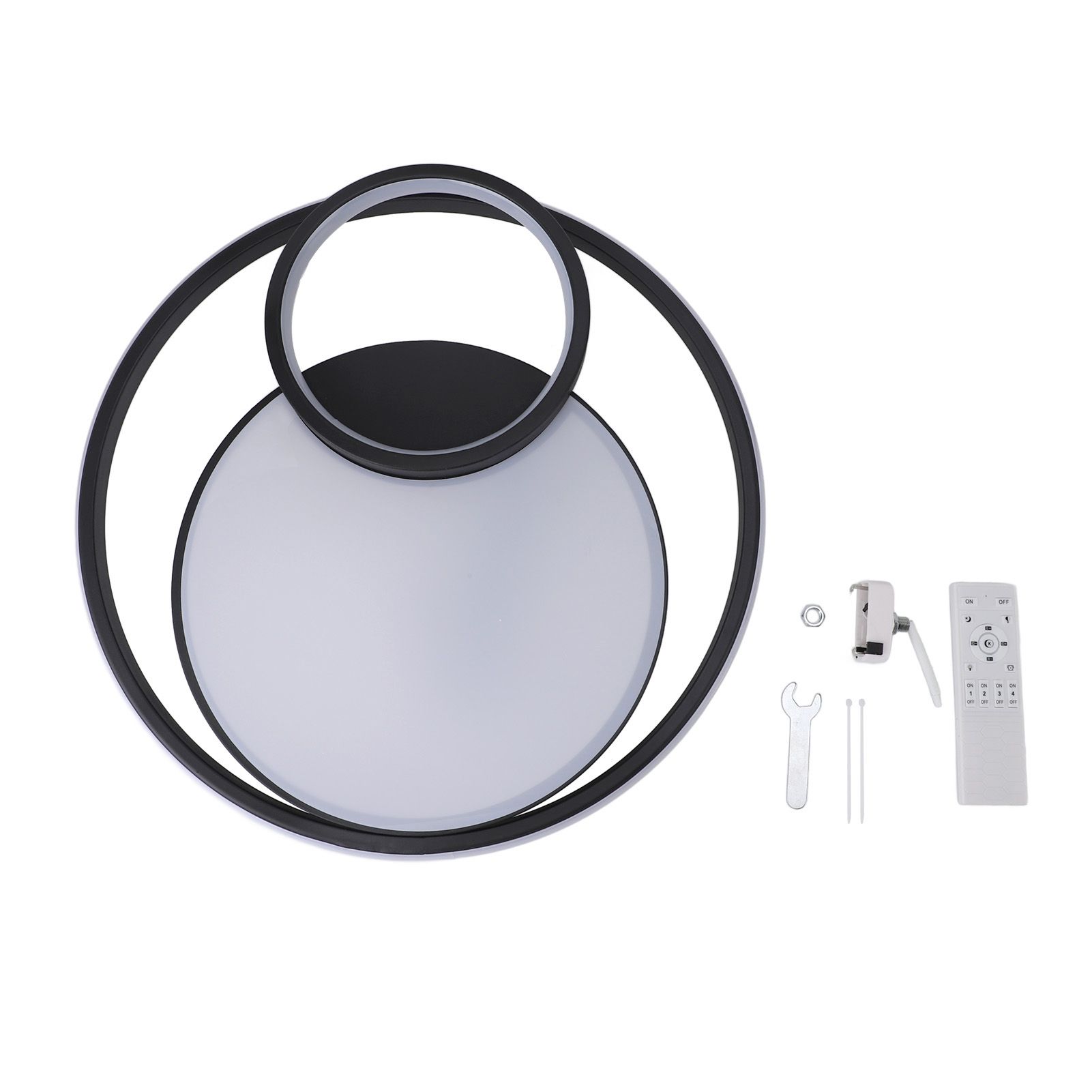 Modern LED Ceiling Light Dimmable Contemporary Black Flush Mount Ceiling Light view 3