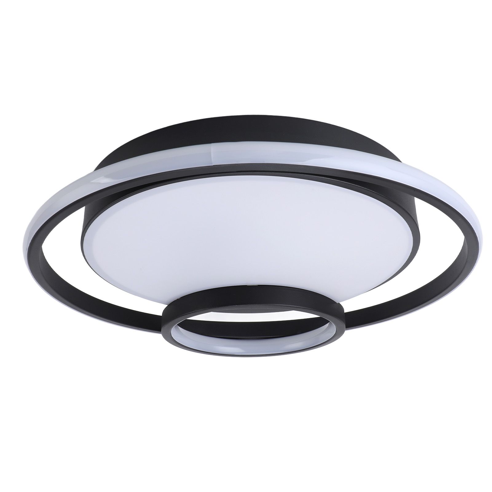 Modern LED Ceiling Light Dimmable Contemporary Black Flush Mount Ceiling Light view 6