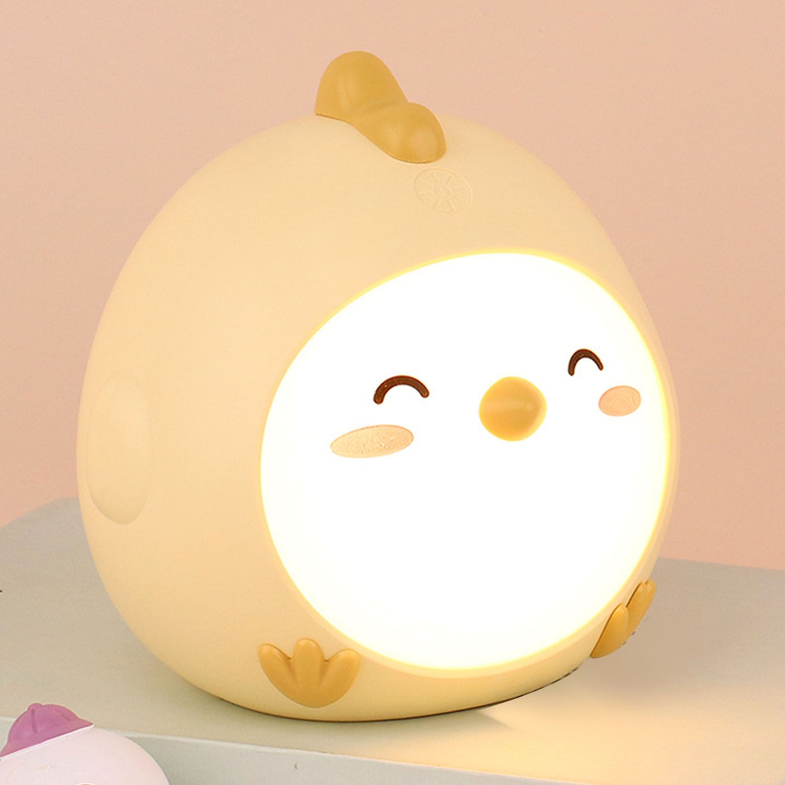 Chicken Touch Night Light Cute Innovative LED Light USB Charging Bedside Lamp view 8