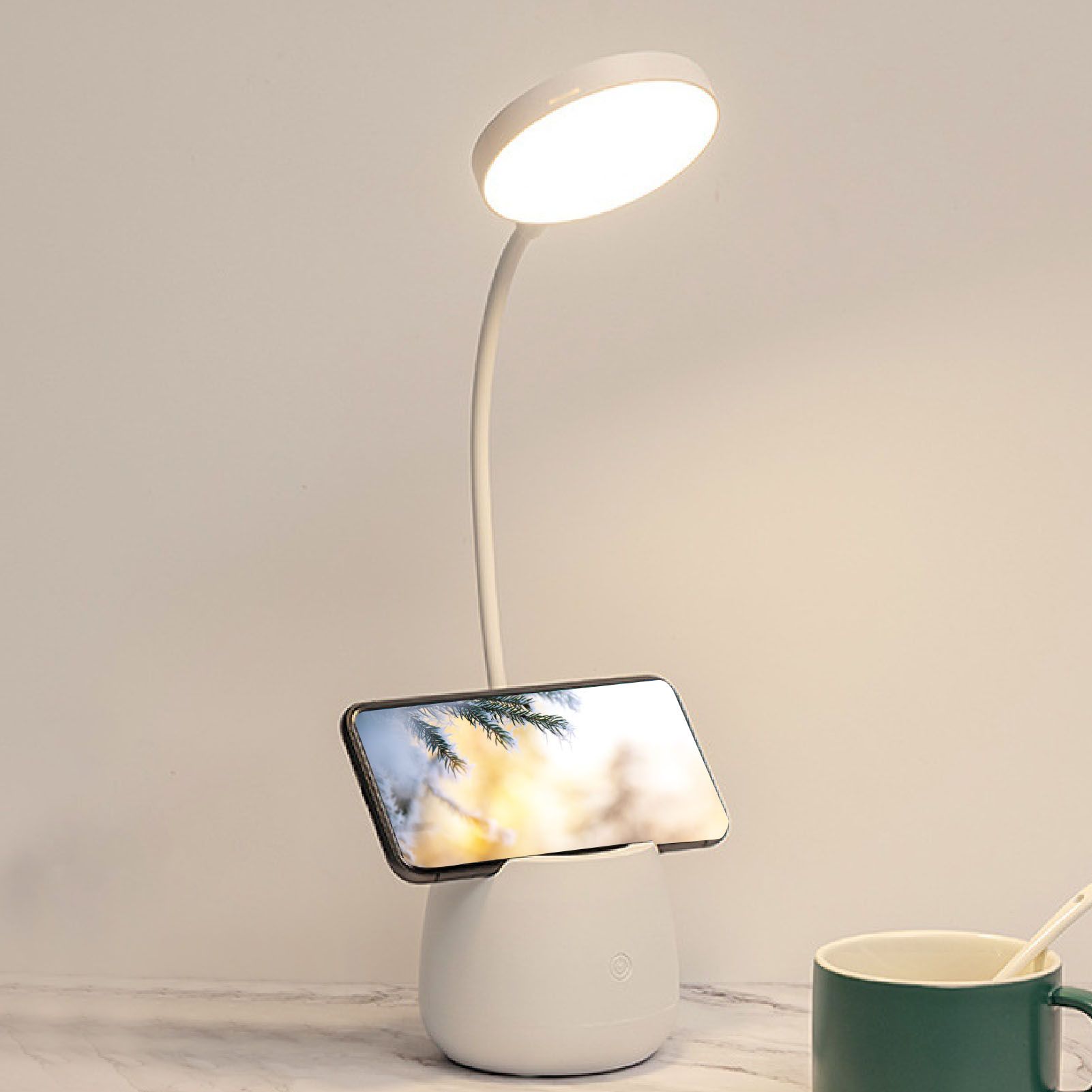 LED Desk Lamp High Brightness Eye Protective USB Rechargeable Bedside Lamp view 8