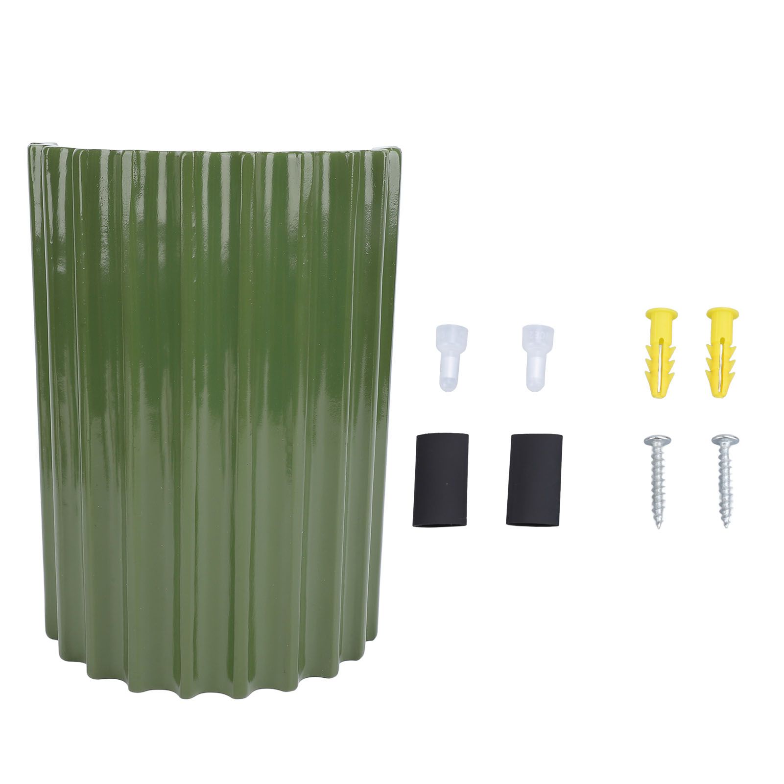 Modern Wall Sconce Light Fixture Minimalist Half Cylinder Desgin Green Wall view 3