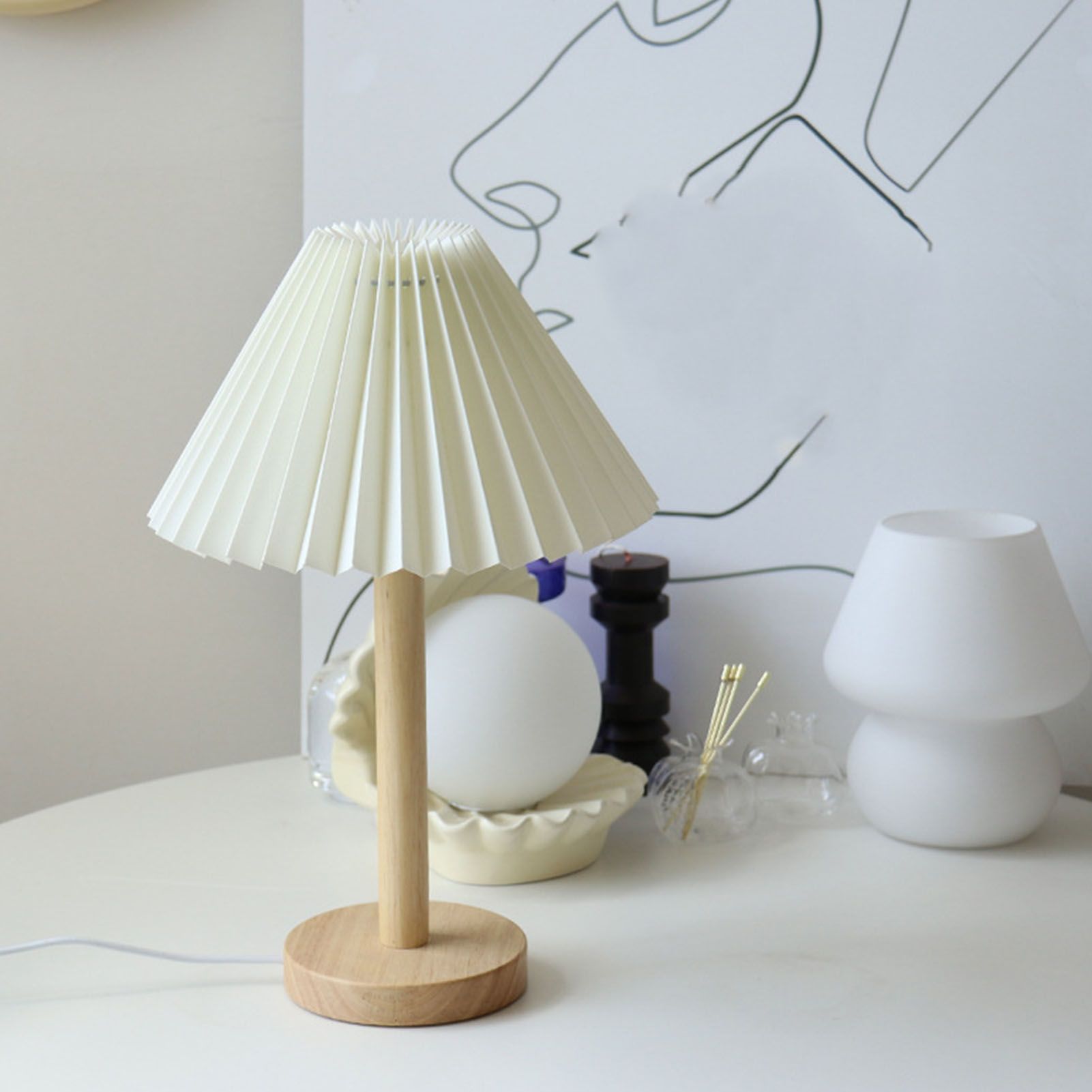 LED Bedside Lamp Minimalist Night Light USB Powered Decorative Desk Lamp for view 8