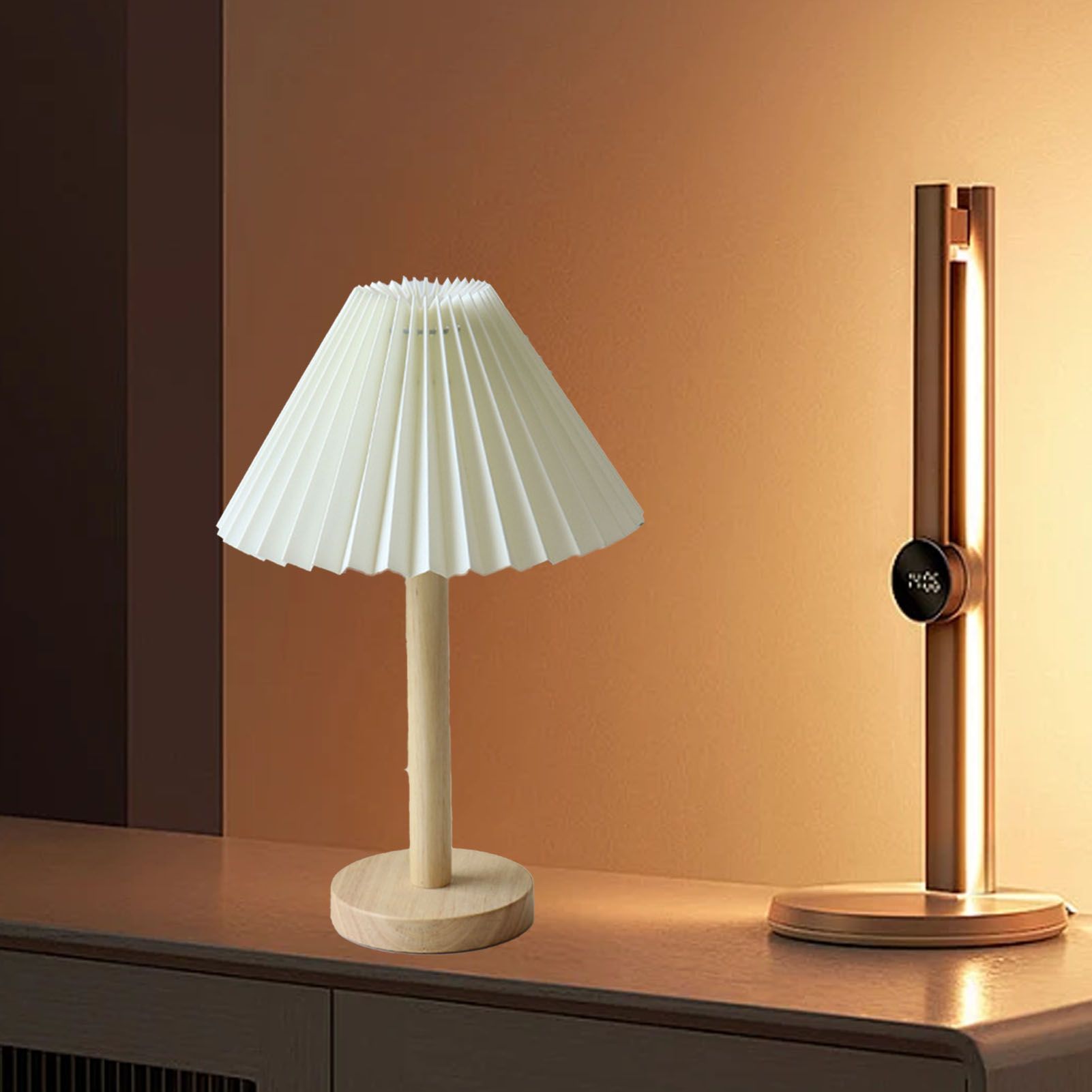 LED Bedside Lamp Minimalist Night Light USB Powered Decorative Desk Lamp for view 9