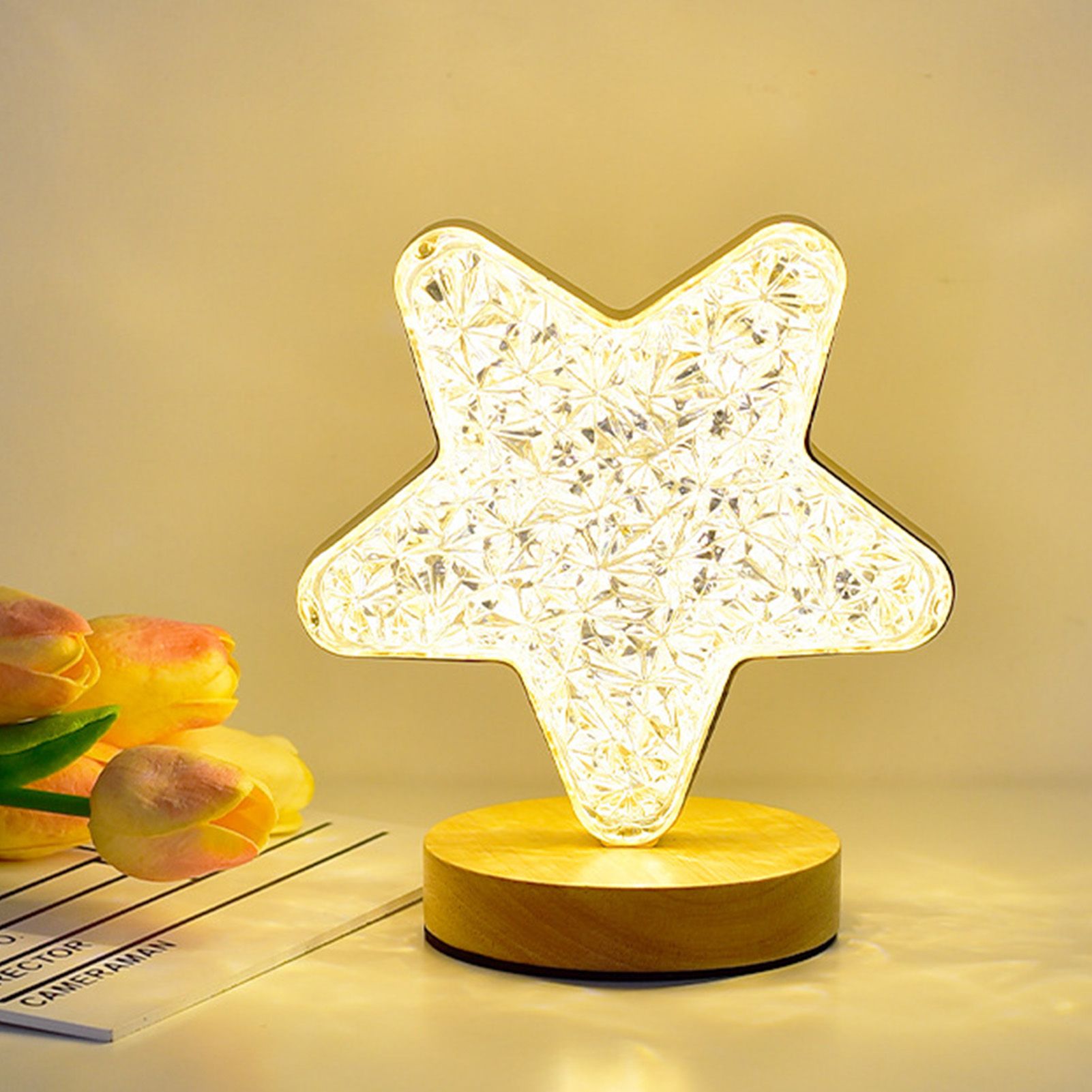 Table Lamp 3W Remote Control Warm Light Exquisite Look Timing Function USB view 7