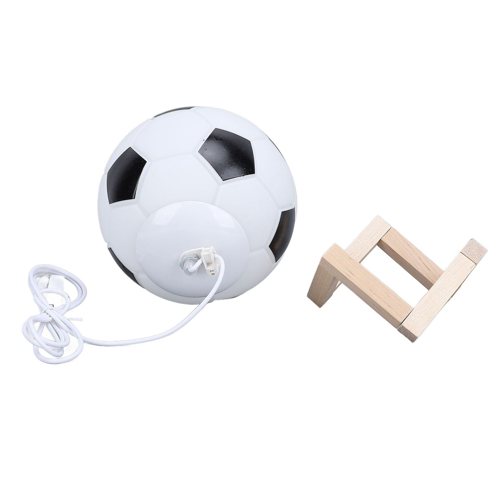 Soccer Night Light with Wooden Stand 3 Color Temperature Dimmable 3D Soccer view 12