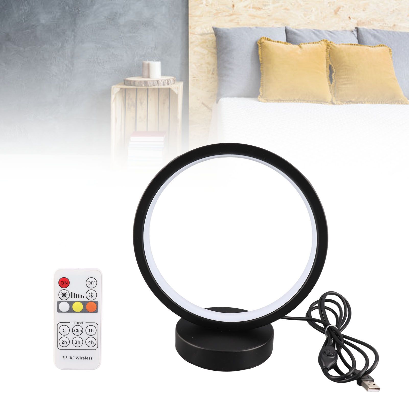 Circle Table Lamp Bedside Decorative Lamp Innovative LED Night Light Energy view 5