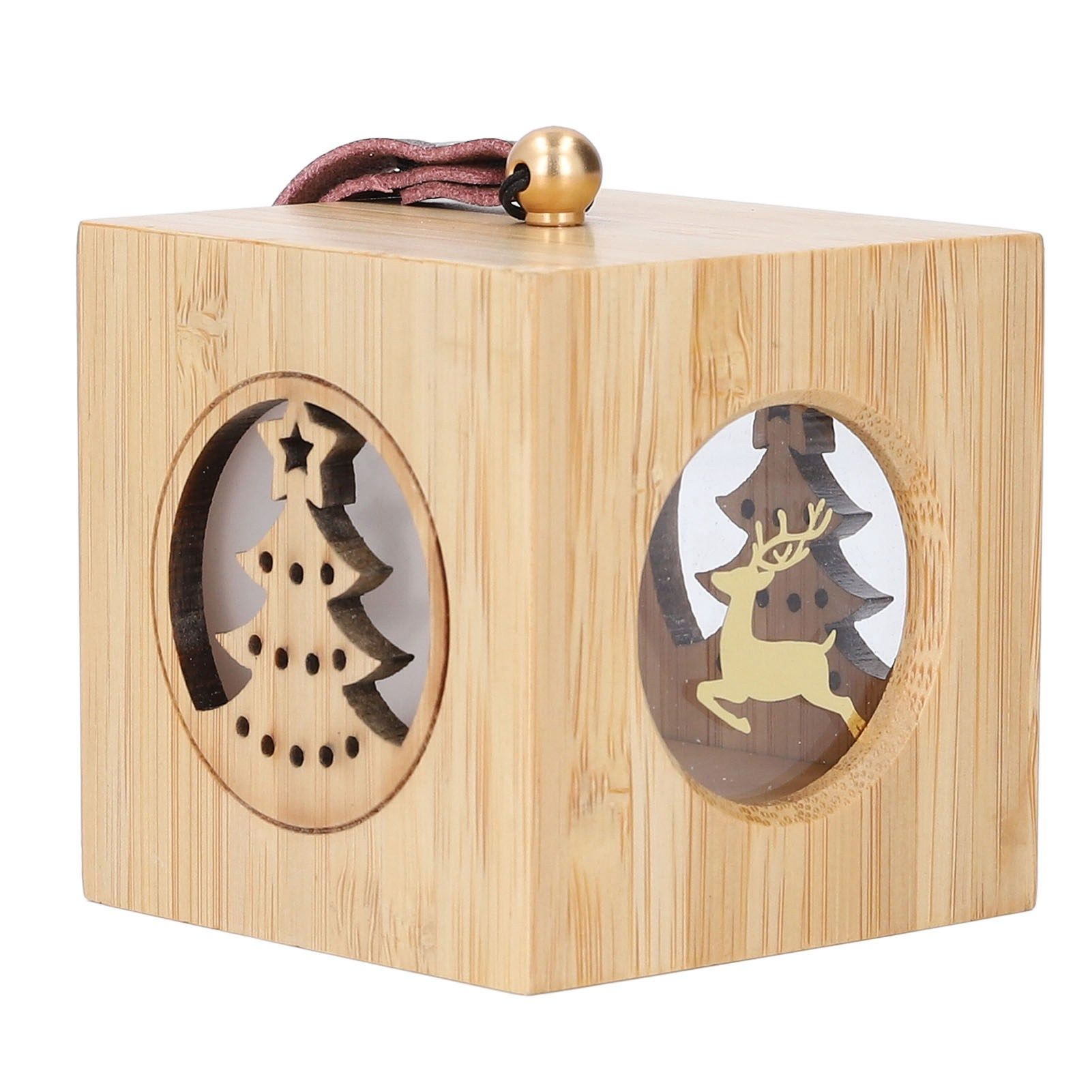 Elk Deer Night Light Clear Projection Stepless Dimming Rechargeable Wooden view 10