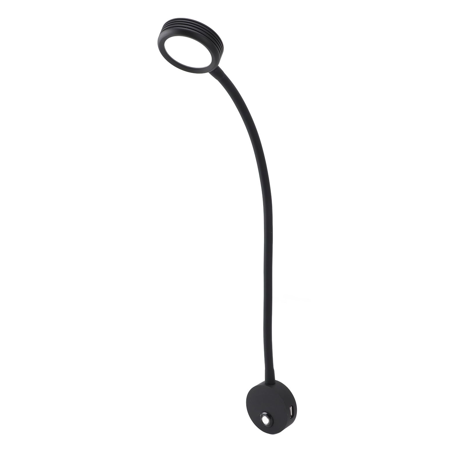 RV Reading Light with USB Port Flexible Gooseneck Bedside Wall Lamp for Boat view 6