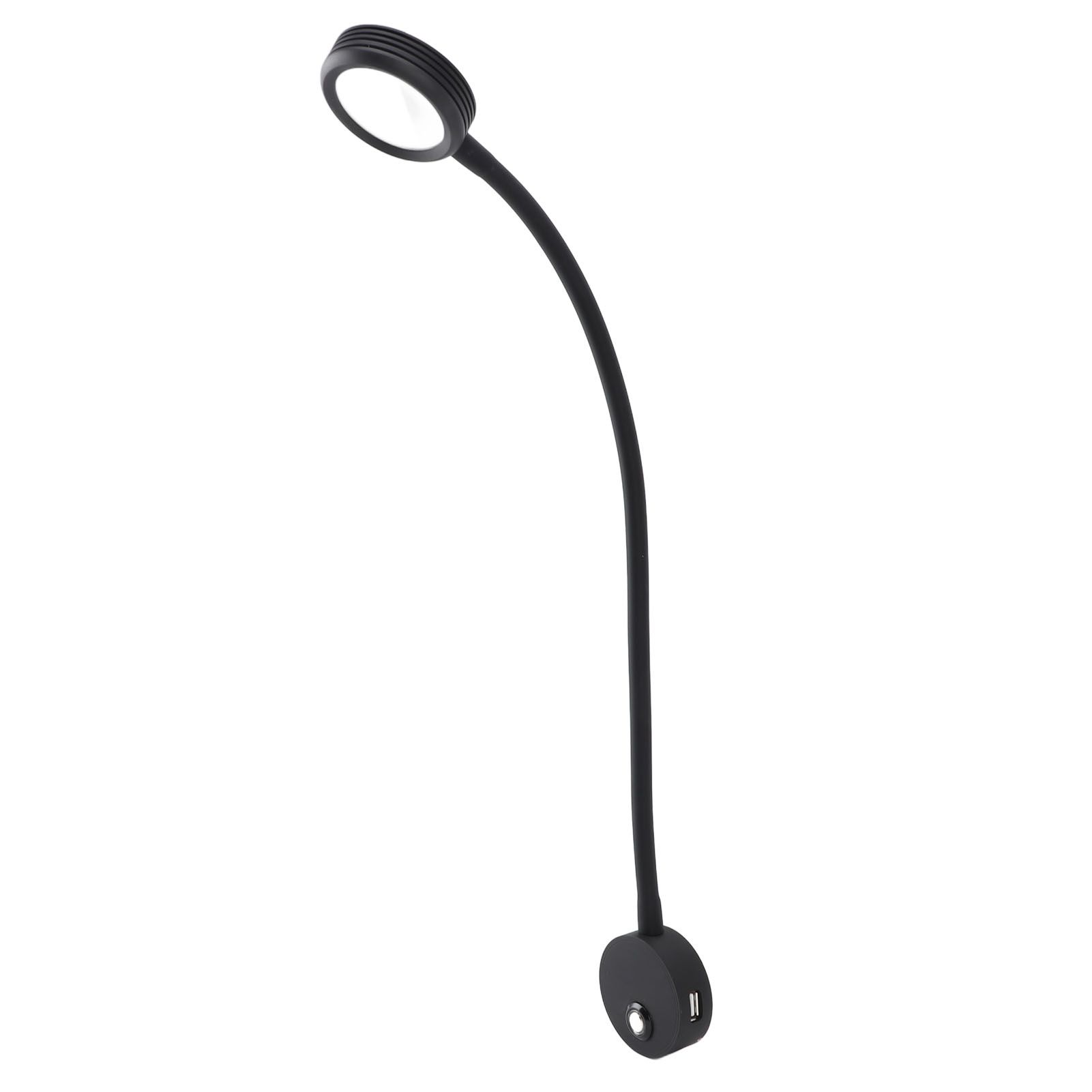 RV Reading Light with USB Port Flexible Gooseneck Bedside Wall Lamp for Boat view 8