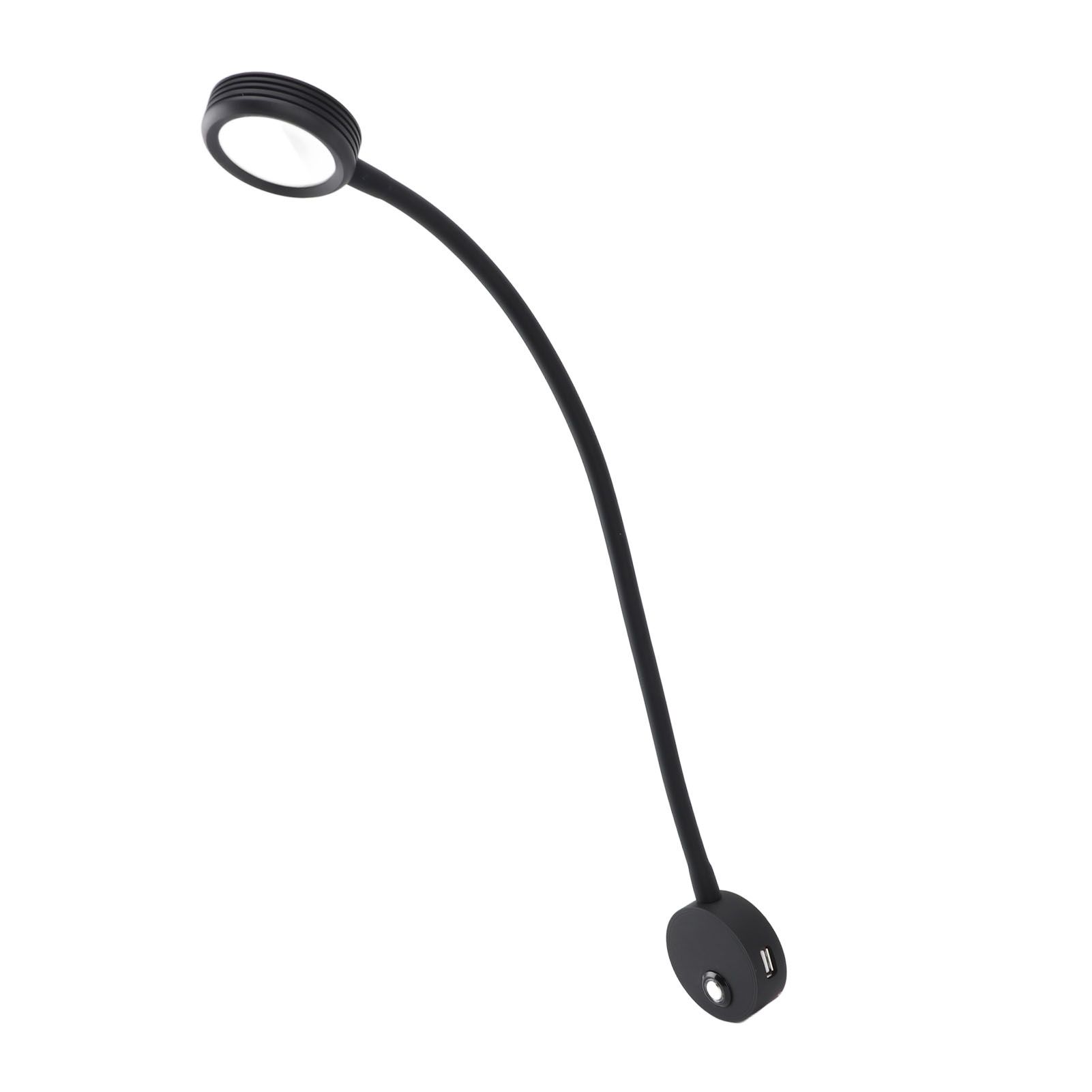 RV Reading Light with USB Port Flexible Gooseneck Bedside Wall Lamp for Boat view 10
