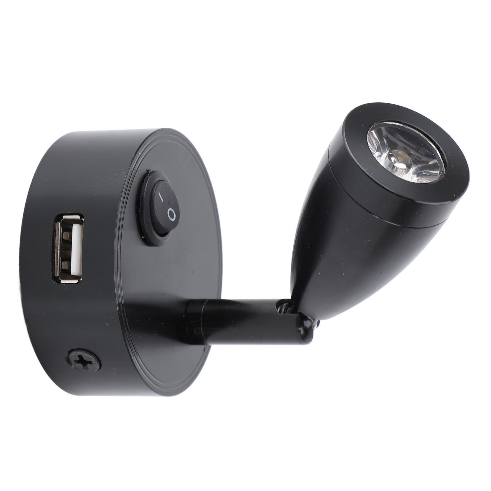 RV Reading Lamp Button Switch 350° Rotatable RV Spotlight with USB Port for