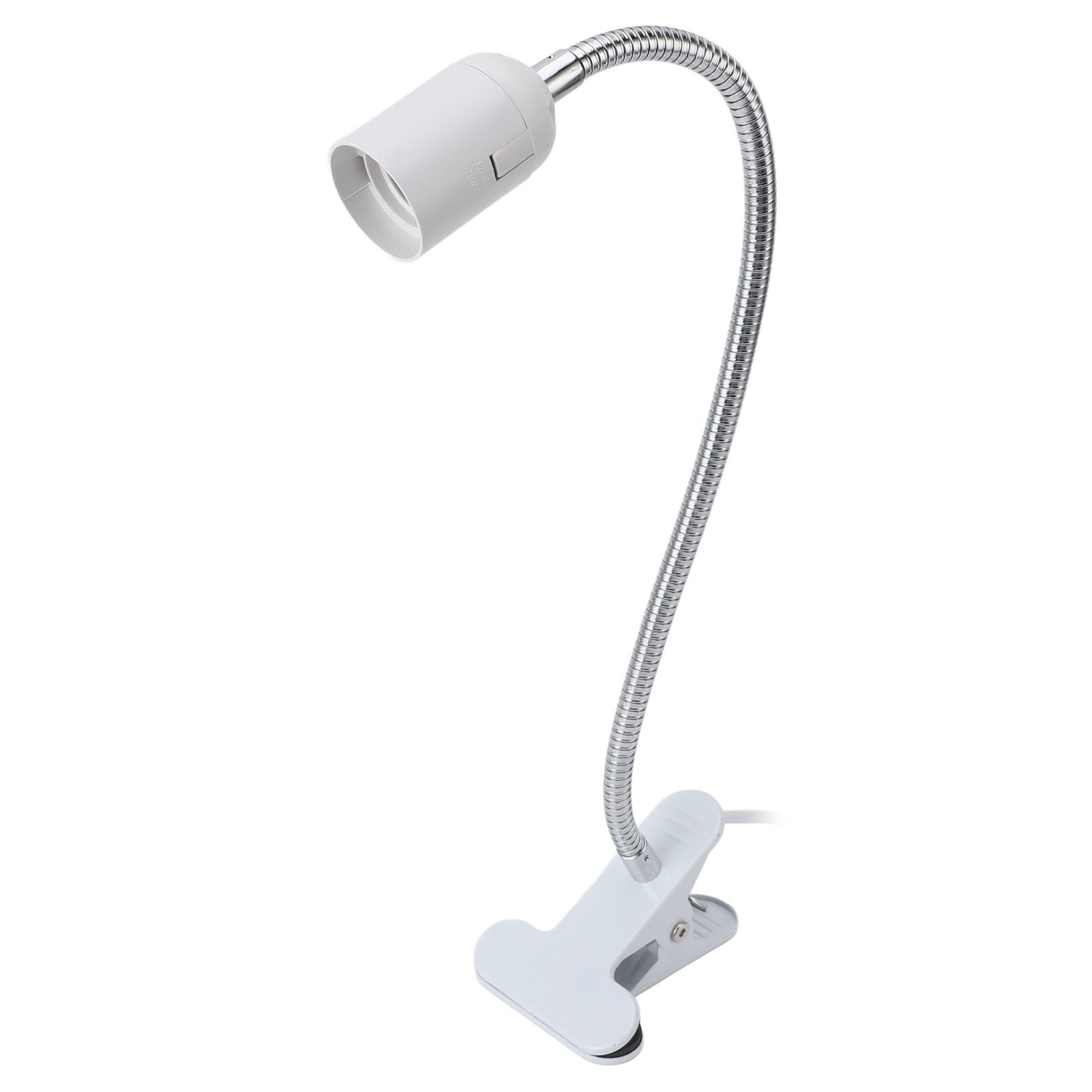 Clip Desk Lamp Holder with Flexible Gooseneck E27 E26 Aluminum Alloy Clamp